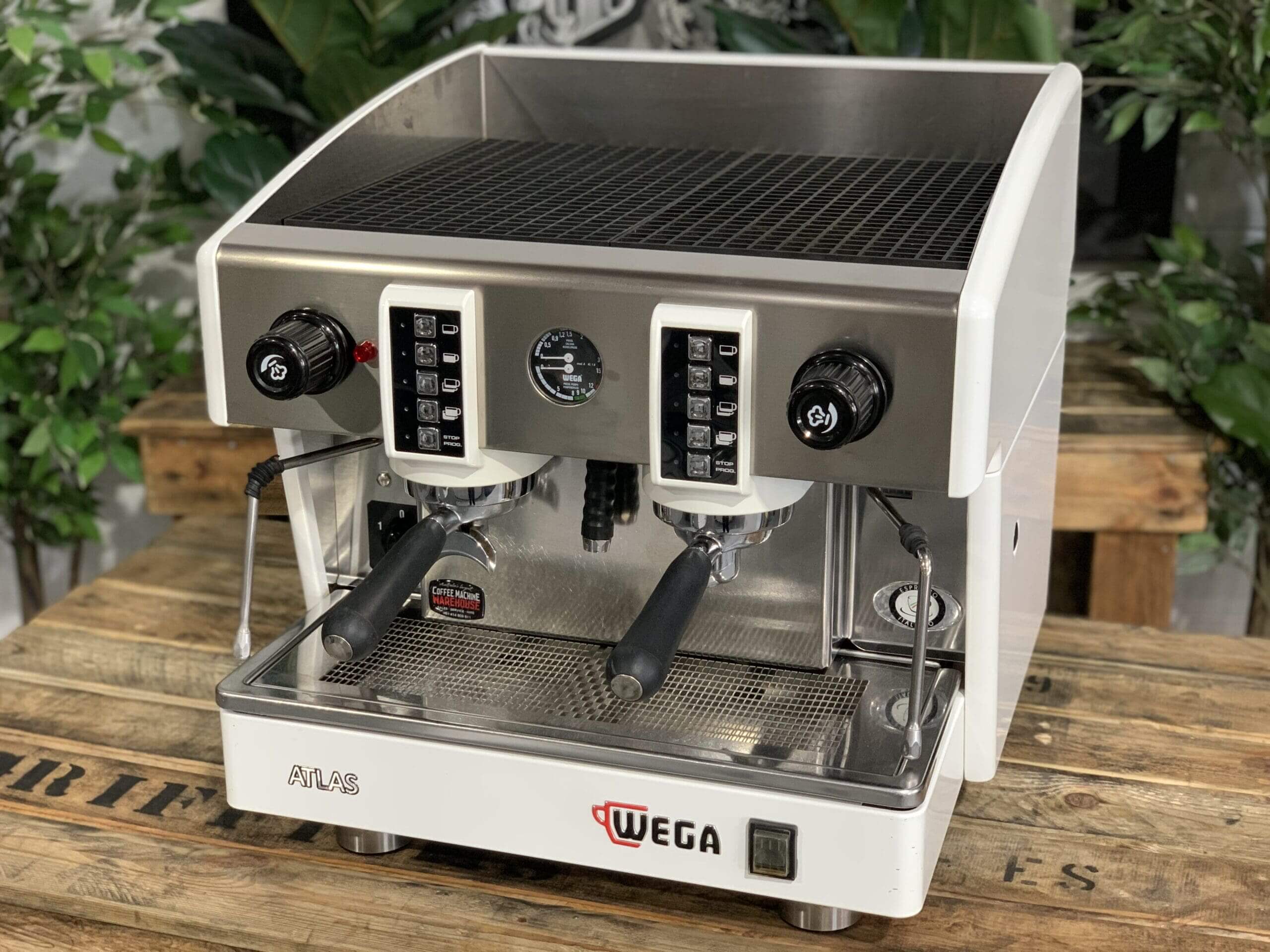 Wega Atlas EVD Compact - 2 Group Commercial Espresso Machine - White