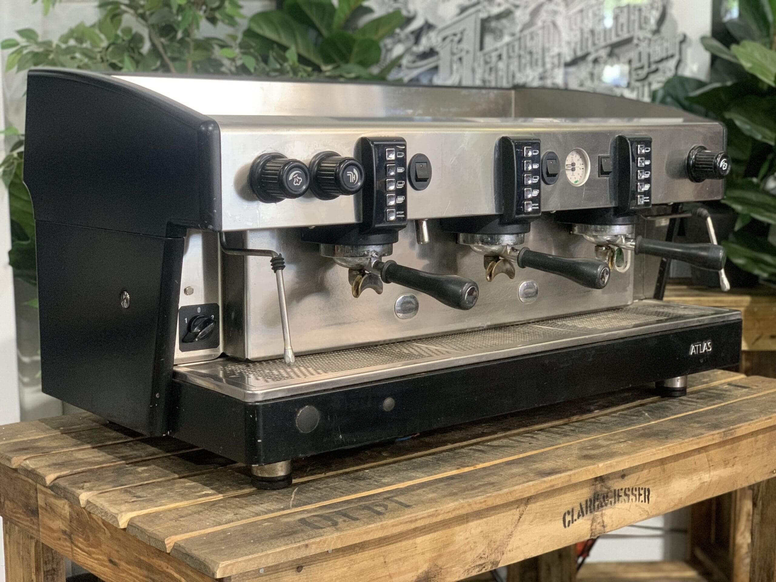 Wega Atlas EVD - 3 Group Commercial Espresso Machine - Black