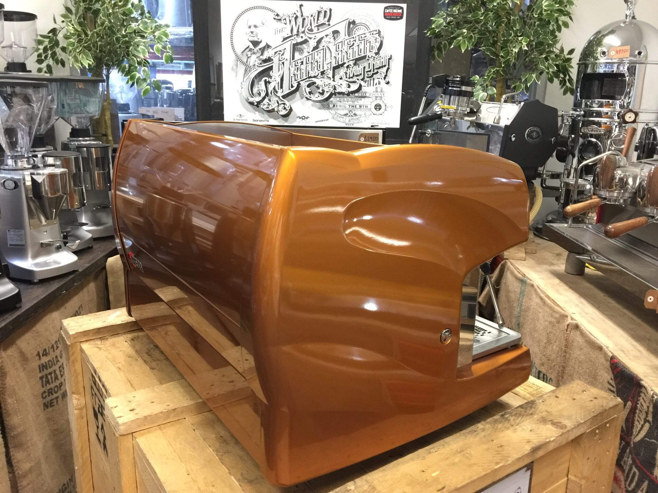 Wega Polaris Low Cup Custom - 2 Group Commercial Espresso Machine - Bronze