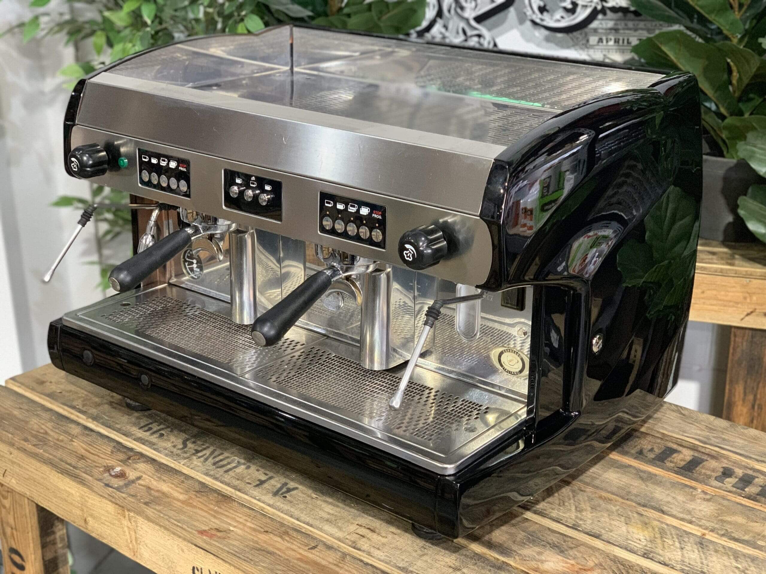 Wega Polaris High Cup Metallic - 2 Group Commercial Espresso Machine - Black