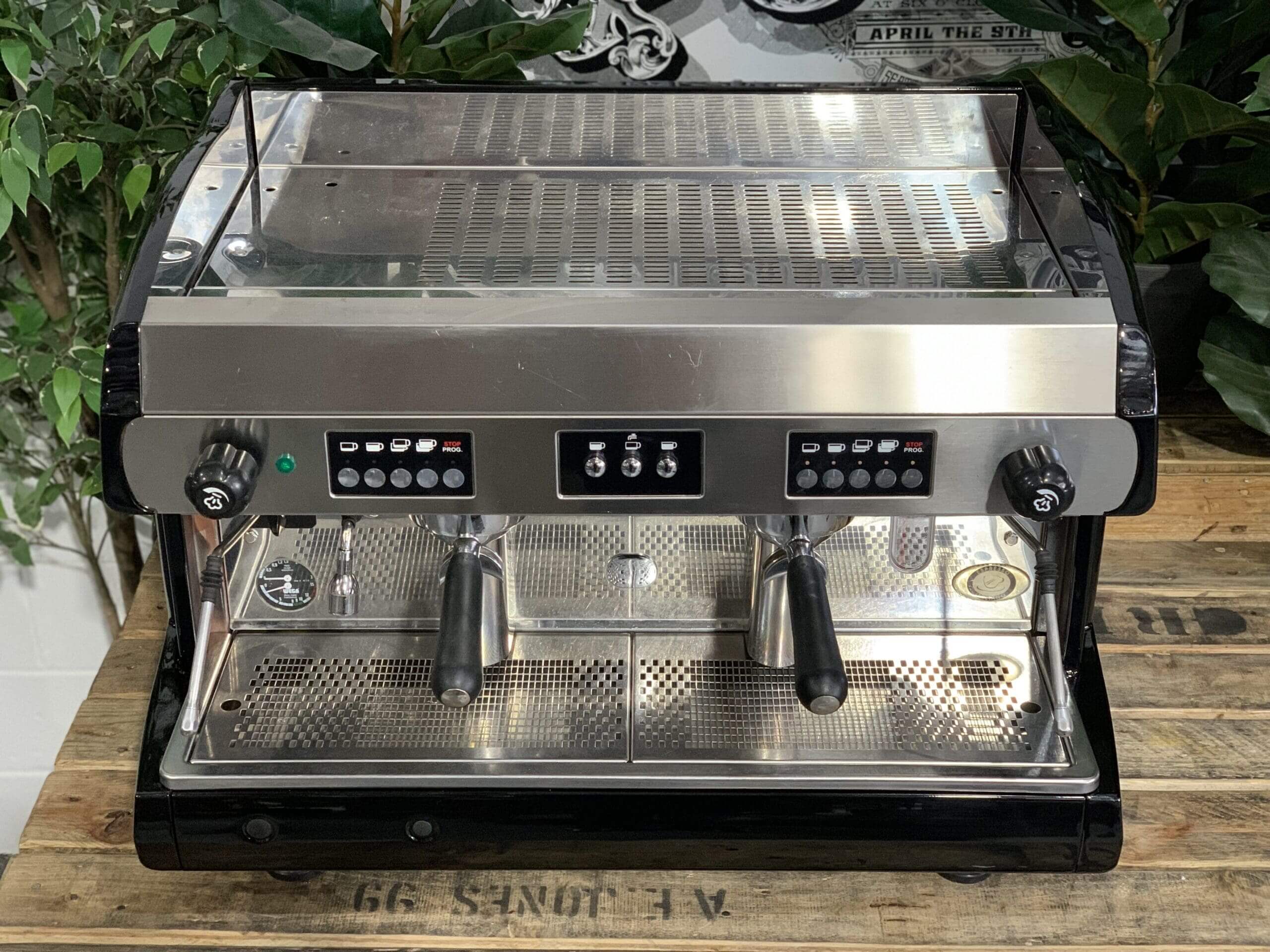 Wega Polaris High Cup Metallic - 2 Group Commercial Espresso Machine - Black