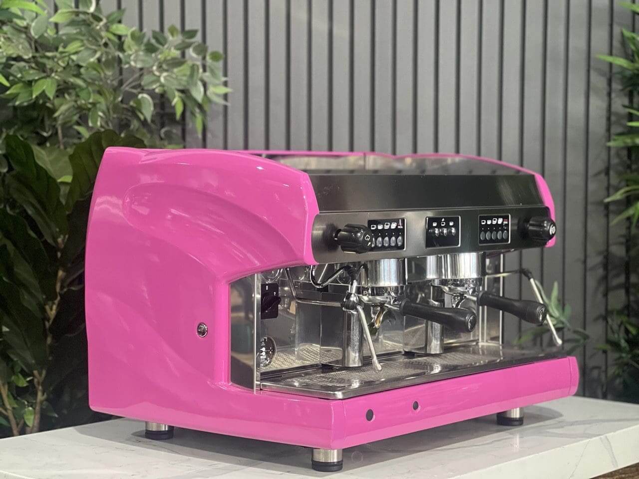Wega Polaris Low Cup Hot - 2 Group Commercial Espresso Machine - Pink