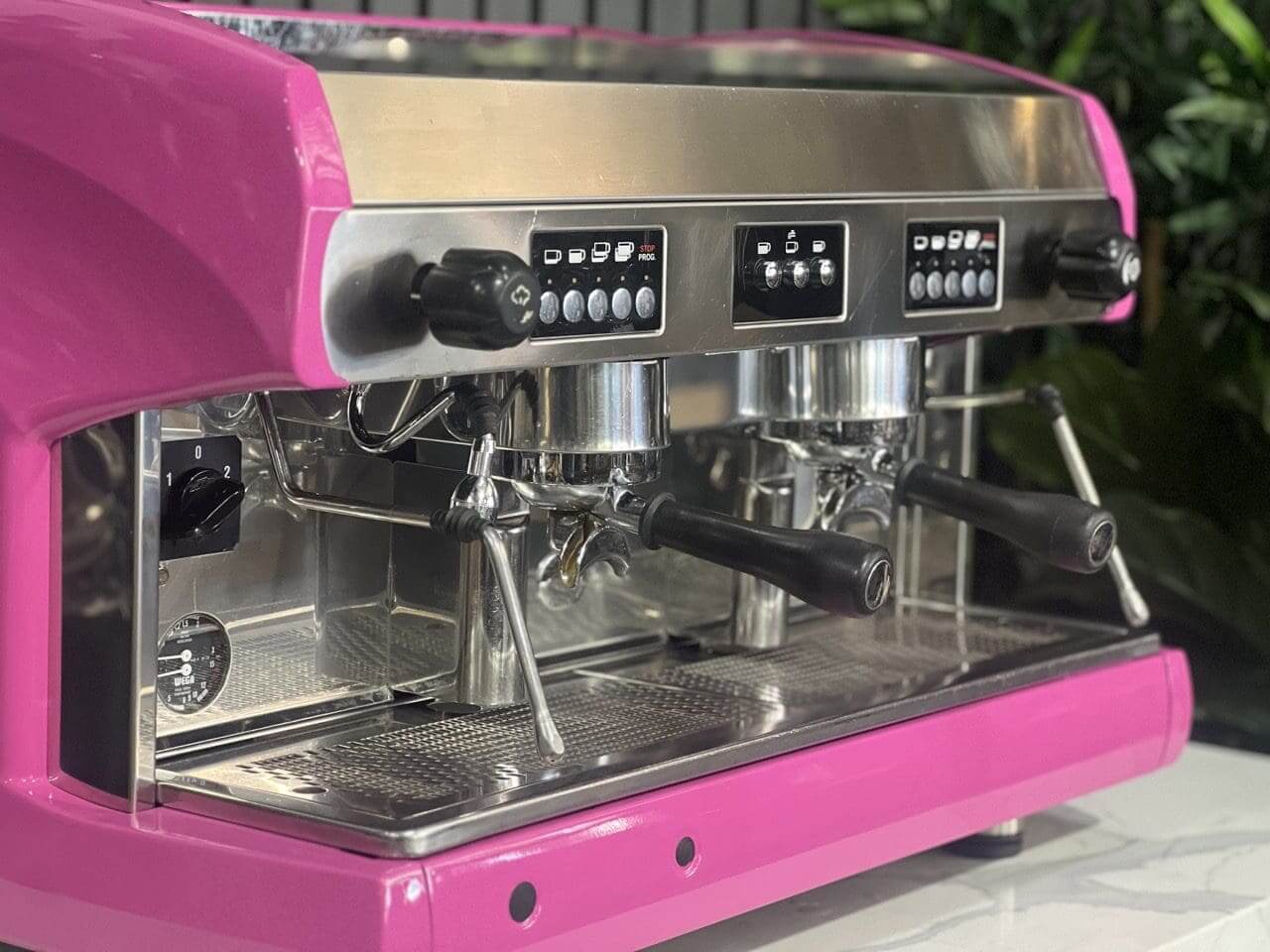 Wega Polaris Low Cup Hot - 2 Group Commercial Espresso Machine - Pink