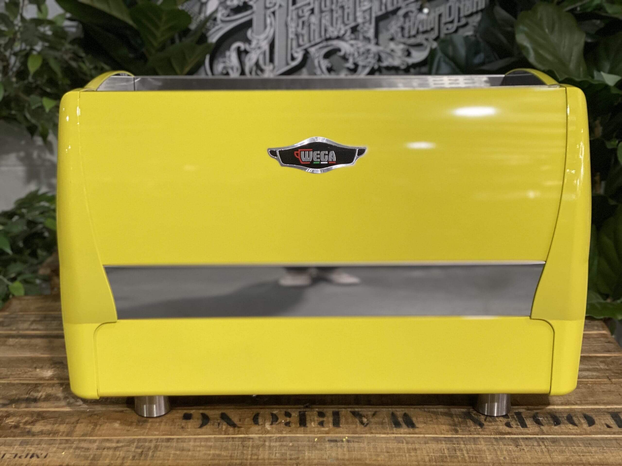 Wega Polaris High Cup Bright - 2 Group Commercial Espresso Machine - Yellow