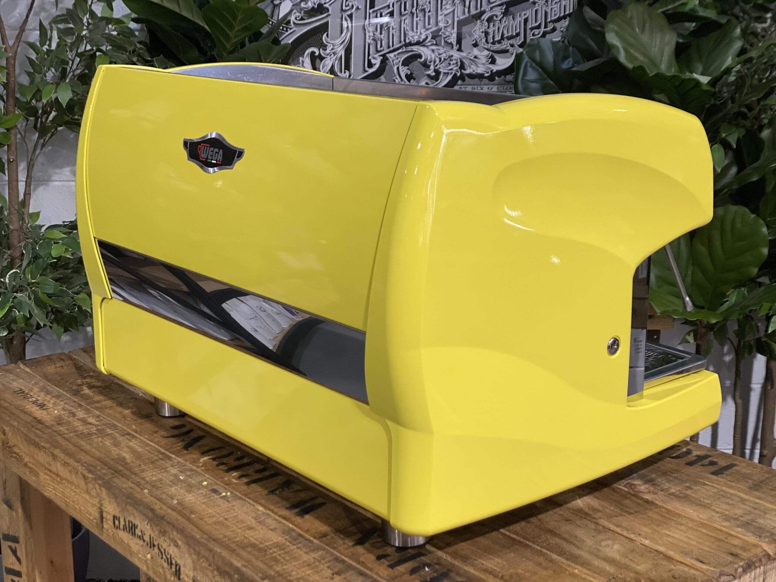 Wega Polaris High Cup Bright - 2 Group Commercial Espresso Machine - Yellow