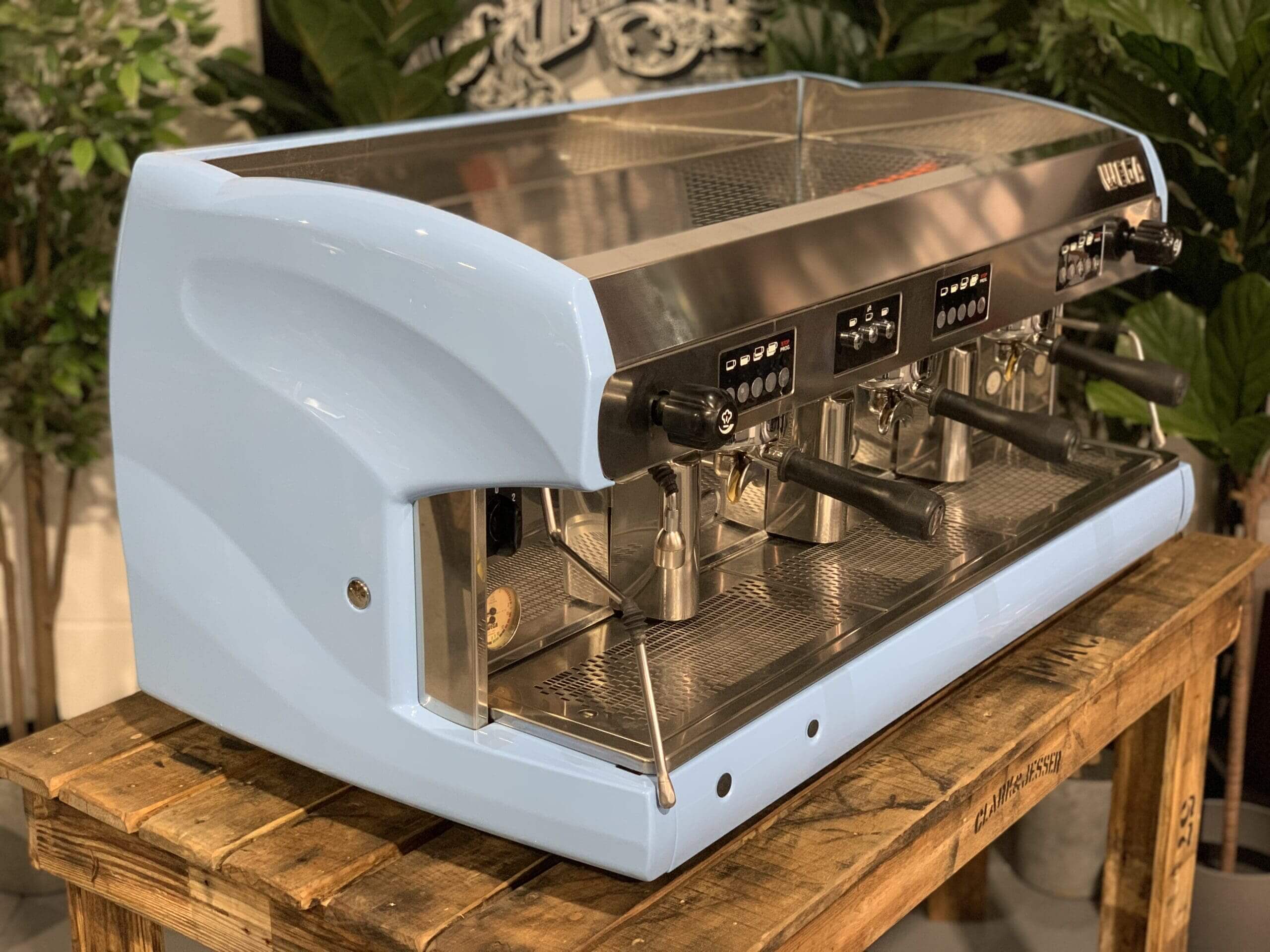 Wega Polaris High Cup Baby - 3 Group Commercial Espresso Machine - Blue