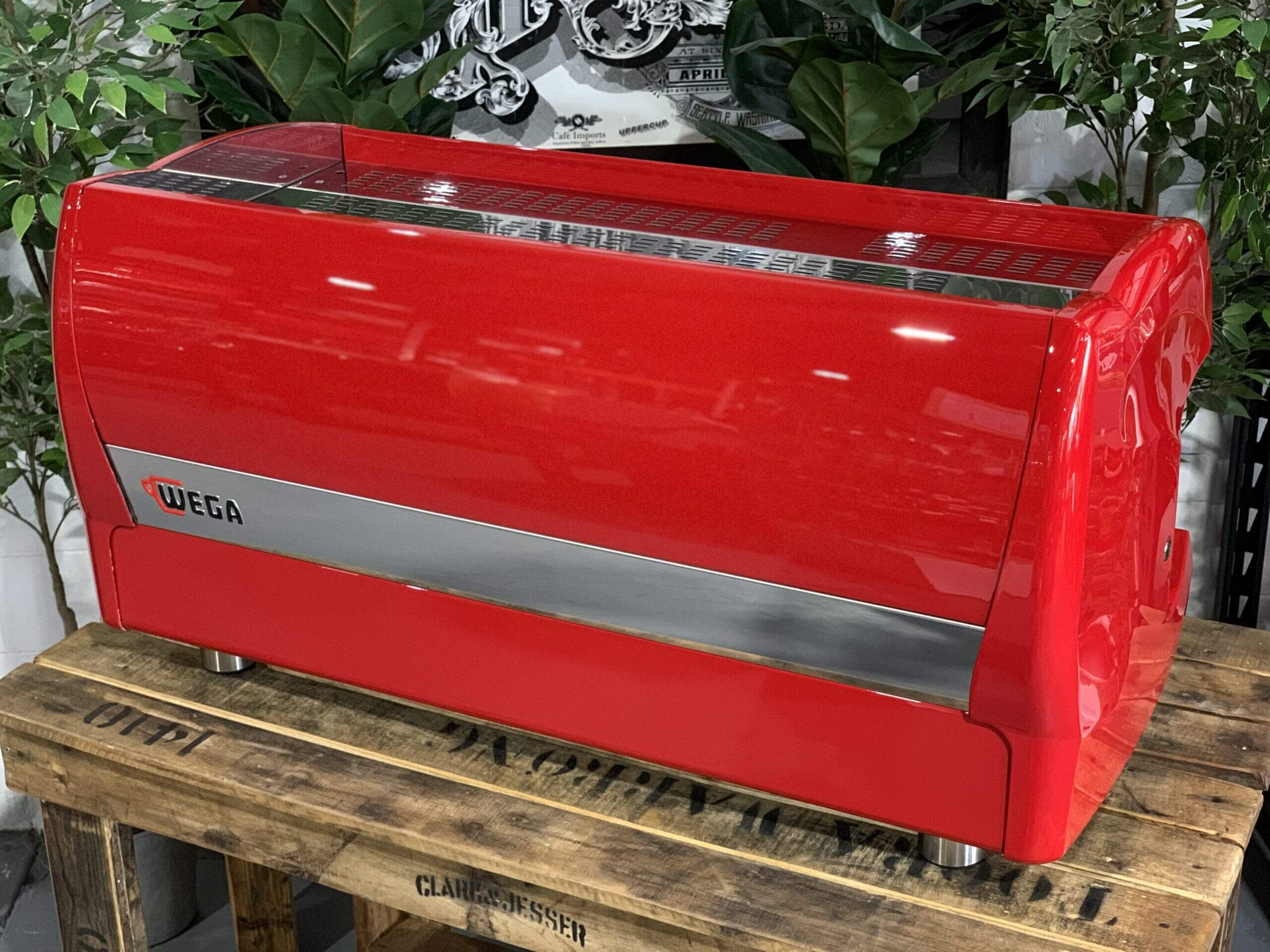 Wega Polaris High Cup - 3 Group Commercial Espresso Machine - Red