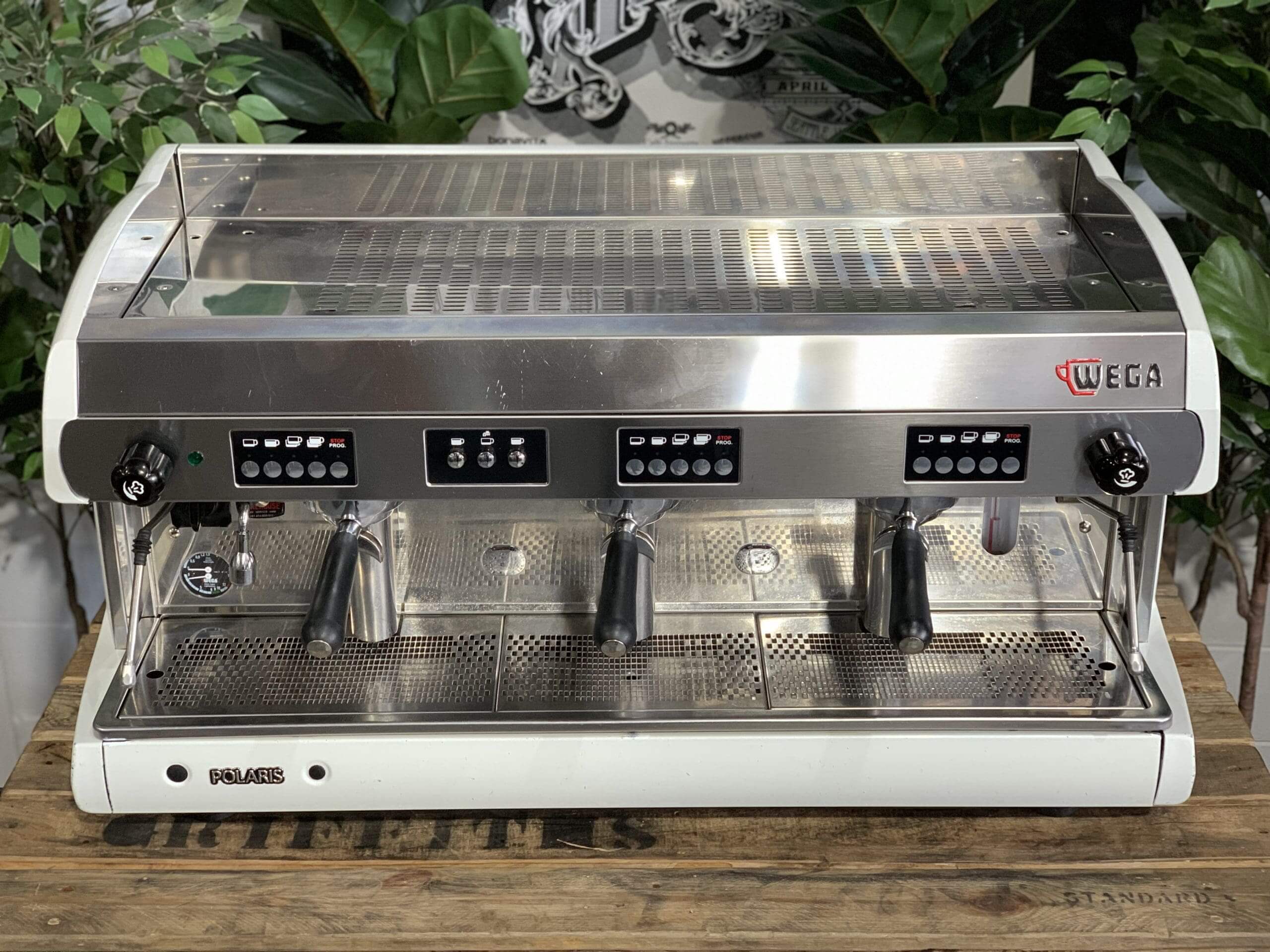 Wega Polaris High Cup - 3 Group Commercial Espresso Machine - White