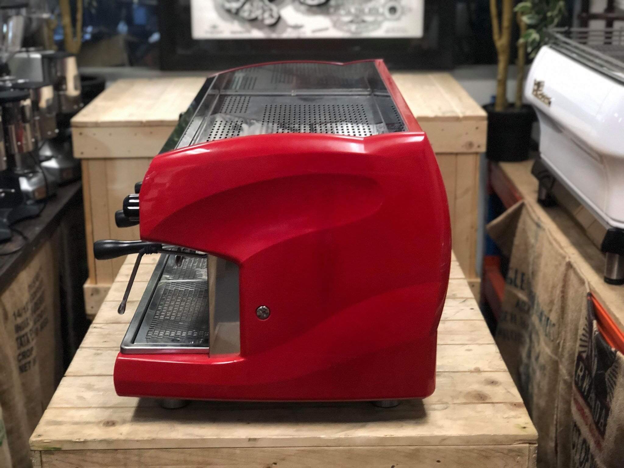 Wega Polaris Low Cup - 3 Group Commercial Espresso Machine - Red