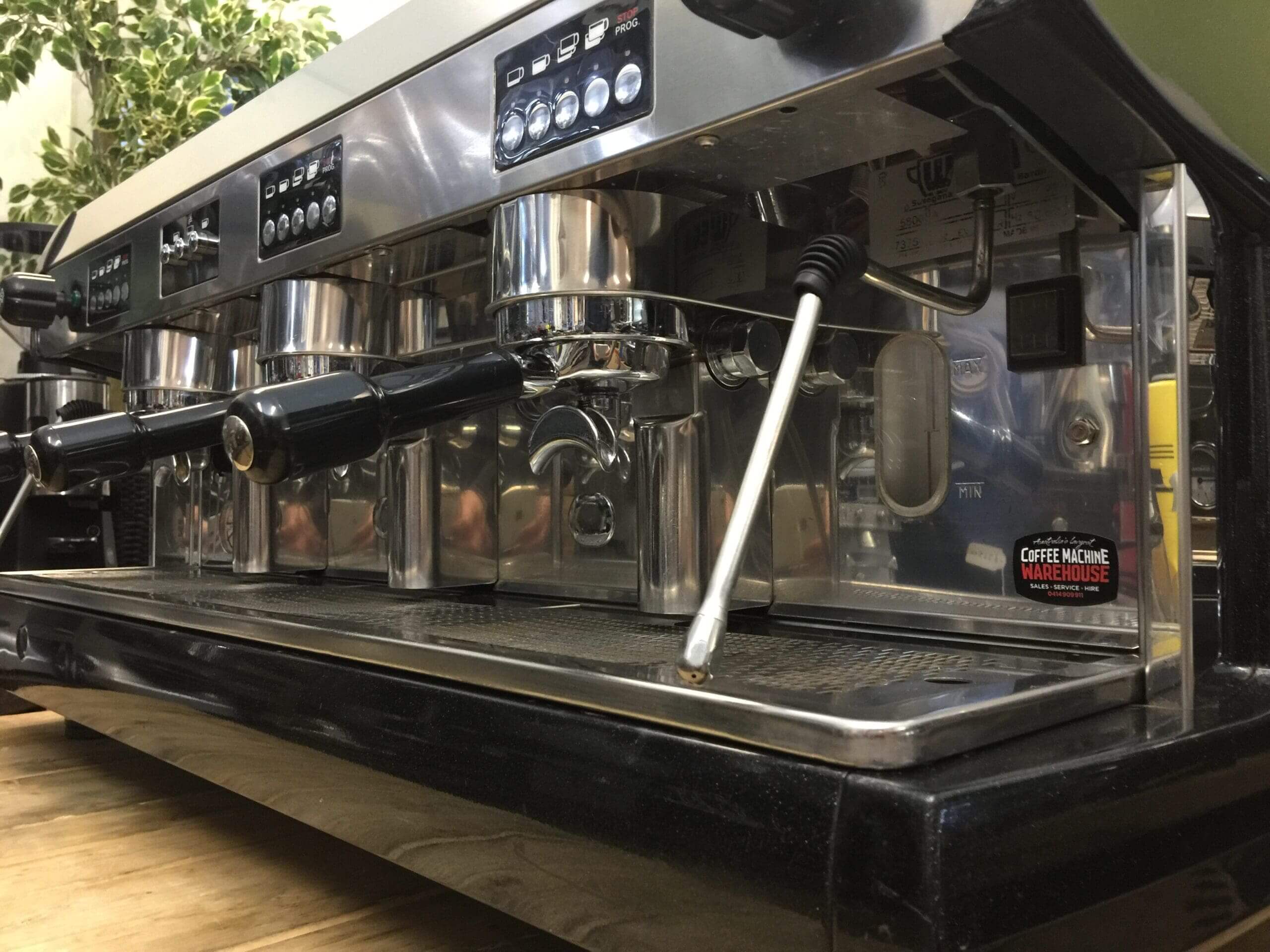 Wega Polaris Low Cup Metallic - 3 Group Commercial Espresso Machine - Black