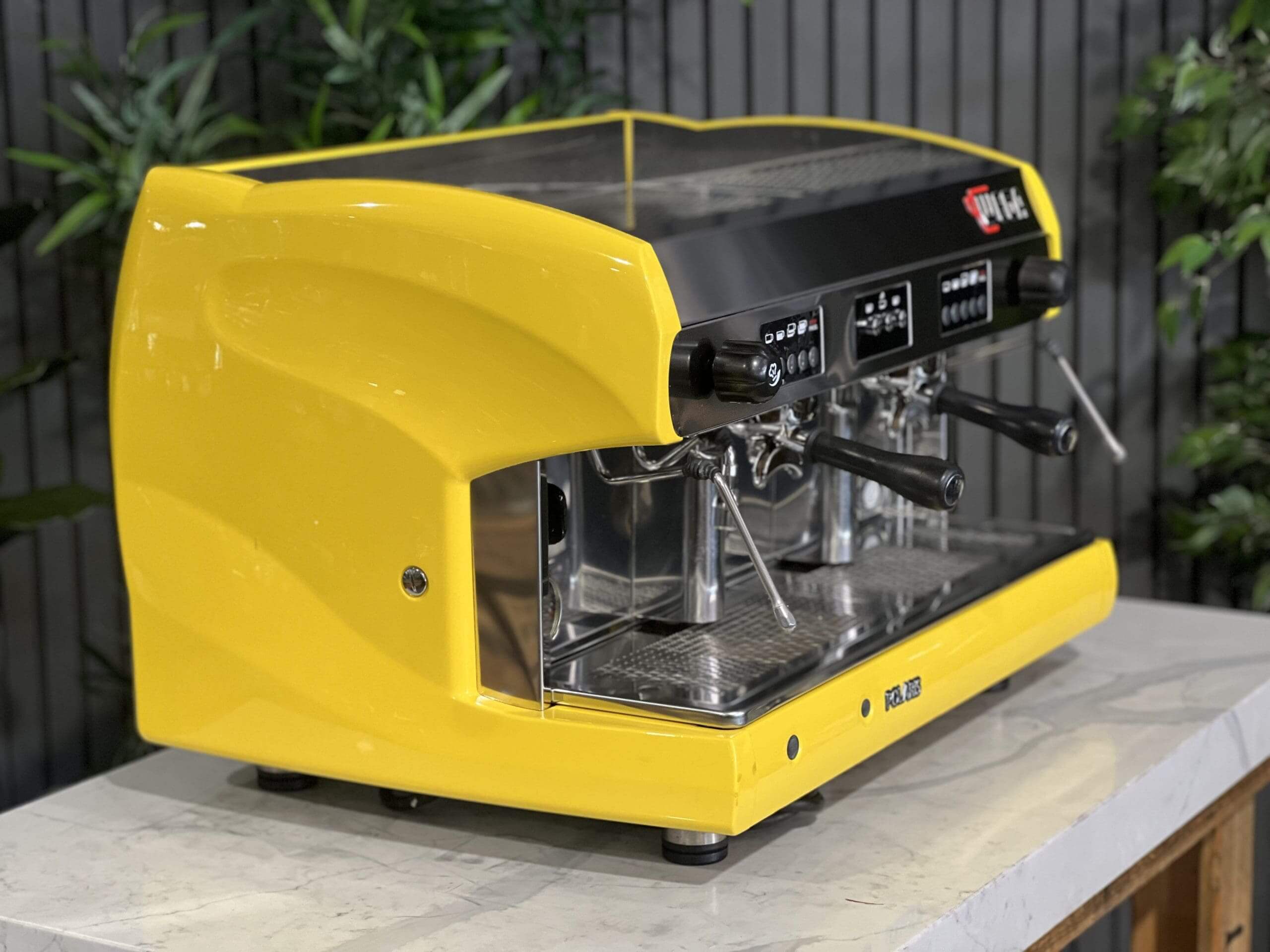Wega Polaris High Cup - 2 Group Commercial Espresso Machine - Yellow