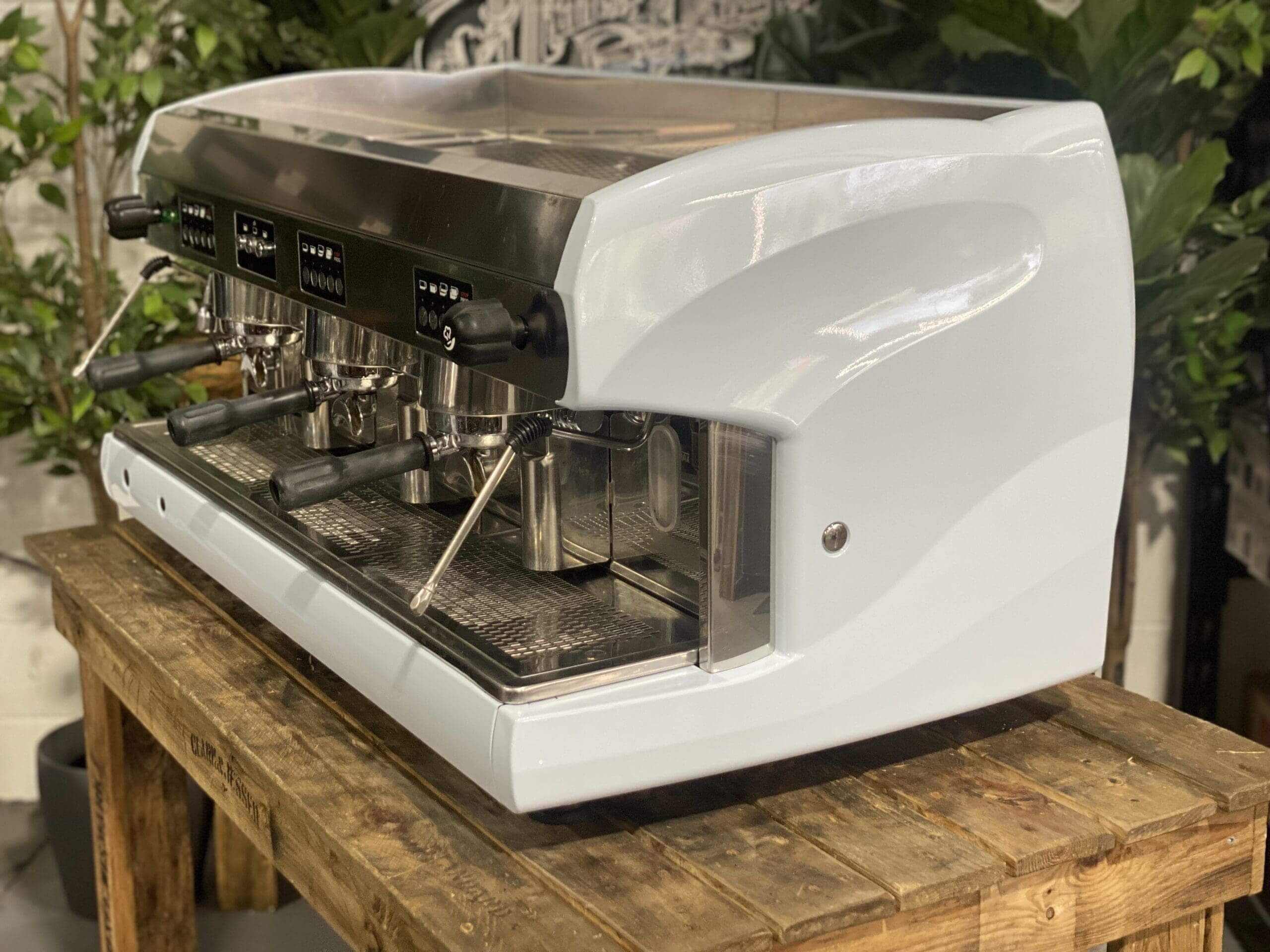 Wega Polaris Low Cup Blue - 3 Group Commercial Espresso Machine - Grey