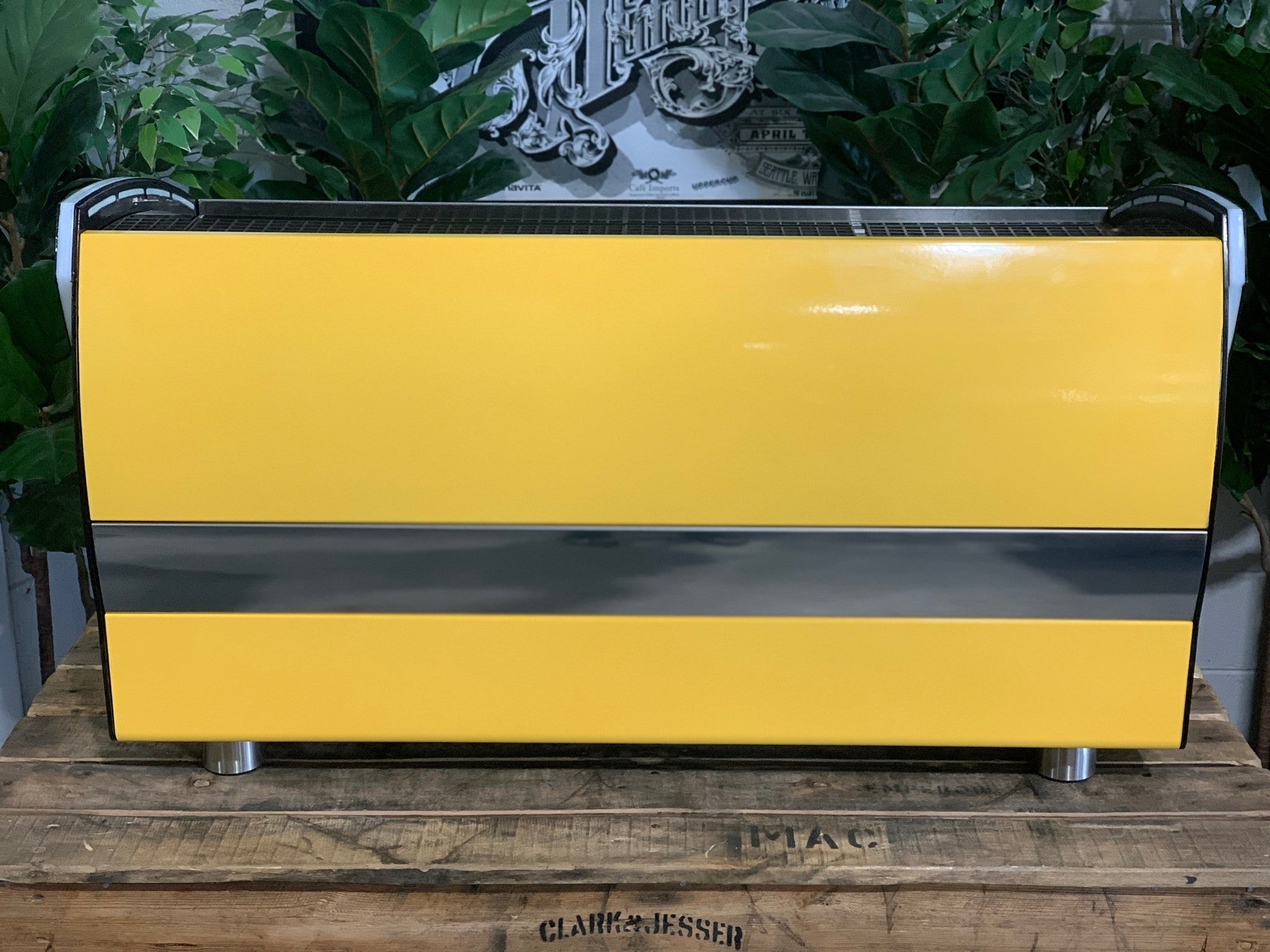Wega Polaris Tron Yellow - 3 Group Commercial Espresso Machine - Black