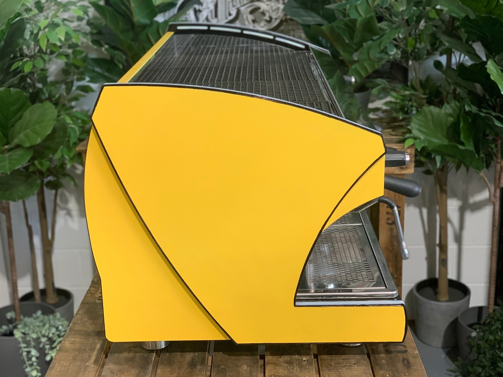 Wega Polaris Tron Yellow - 3 Group Commercial Espresso Machine - Black