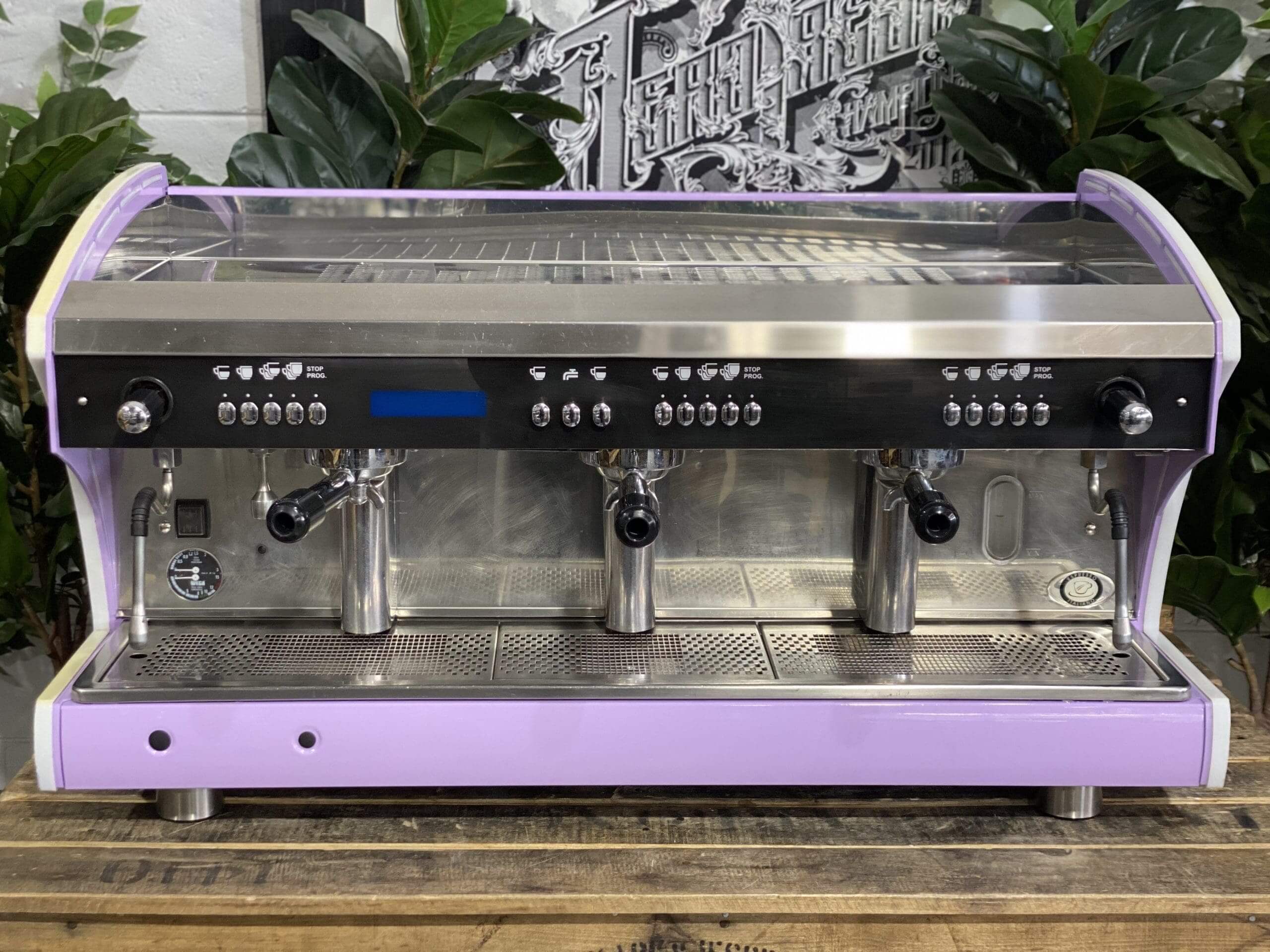 Wega Polaris Tron - 3 Group Commercial Espresso Machine - Lilac