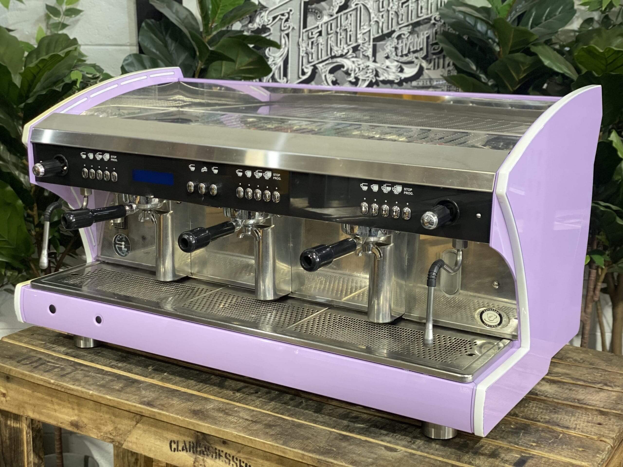 Wega Polaris Tron - 3 Group Commercial Espresso Machine - Lilac