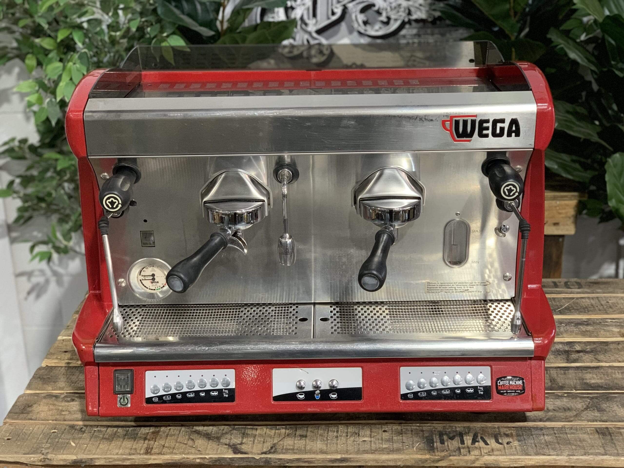 Wega Vela - 2 Group Commercial Espresso Machine - Red