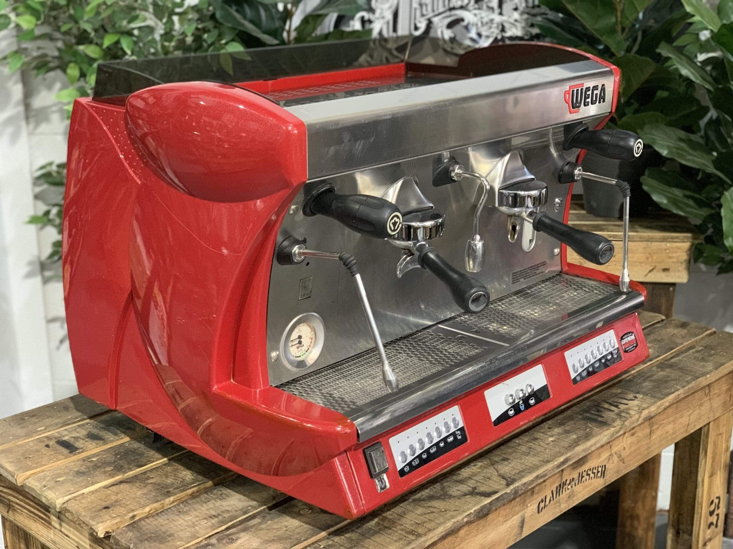 Wega Vela - 2 Group Commercial Espresso Machine - Red