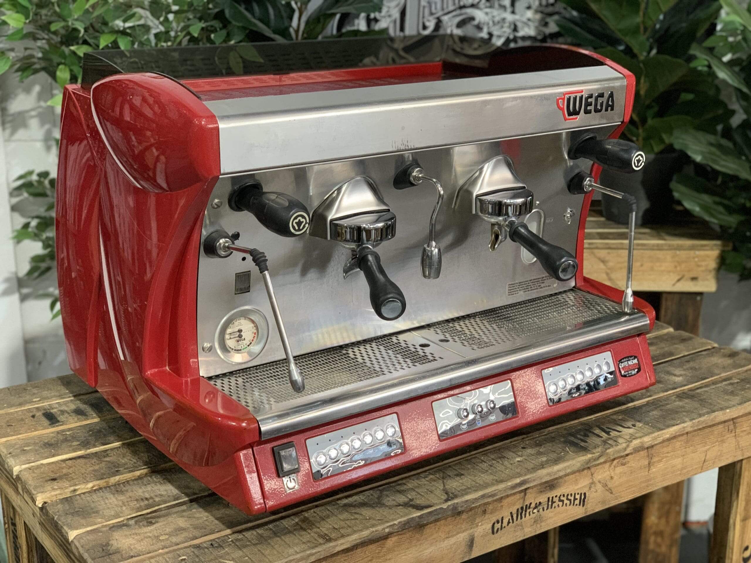 Wega Vela - 2 Group Commercial Espresso Machine - Red