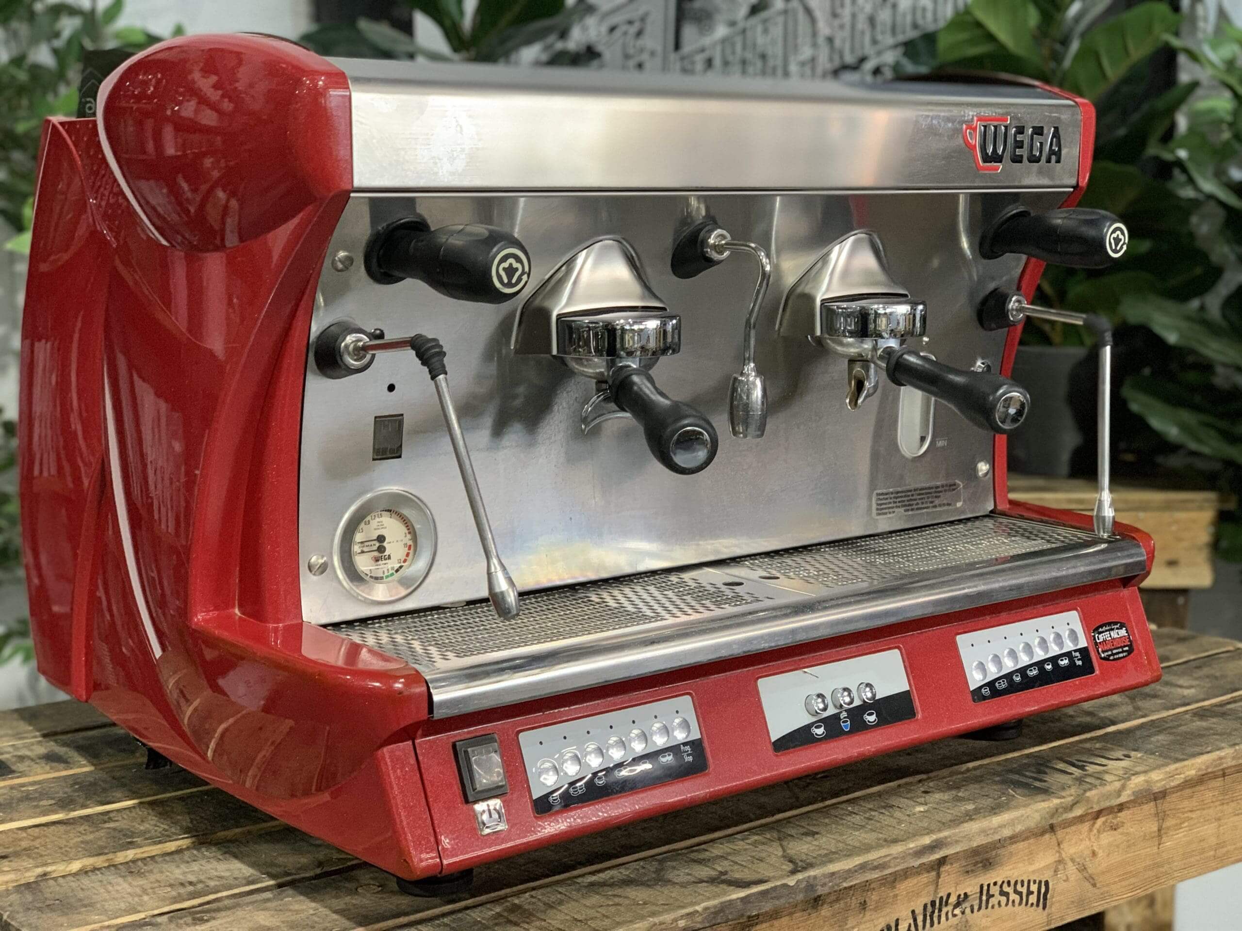 Wega Vela - 2 Group Commercial Espresso Machine - Red