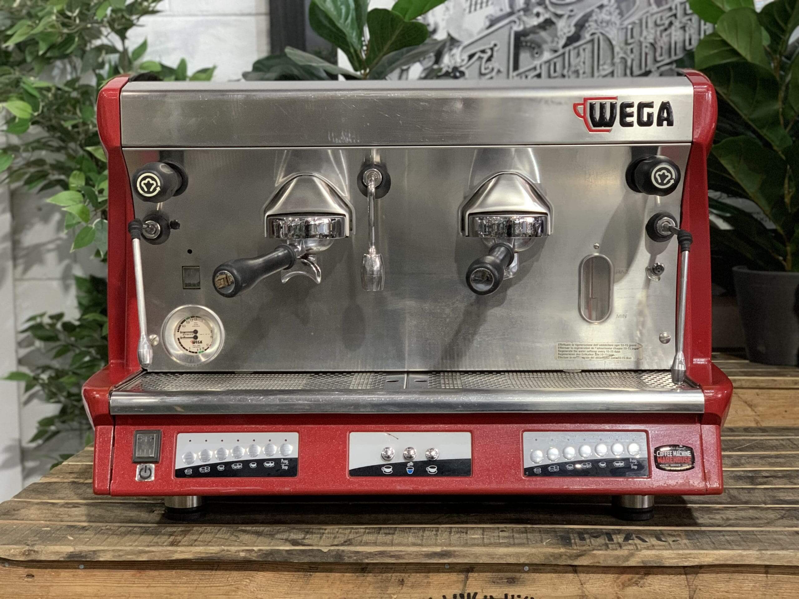 Wega Vela - 2 Group Commercial Espresso Machine - Red