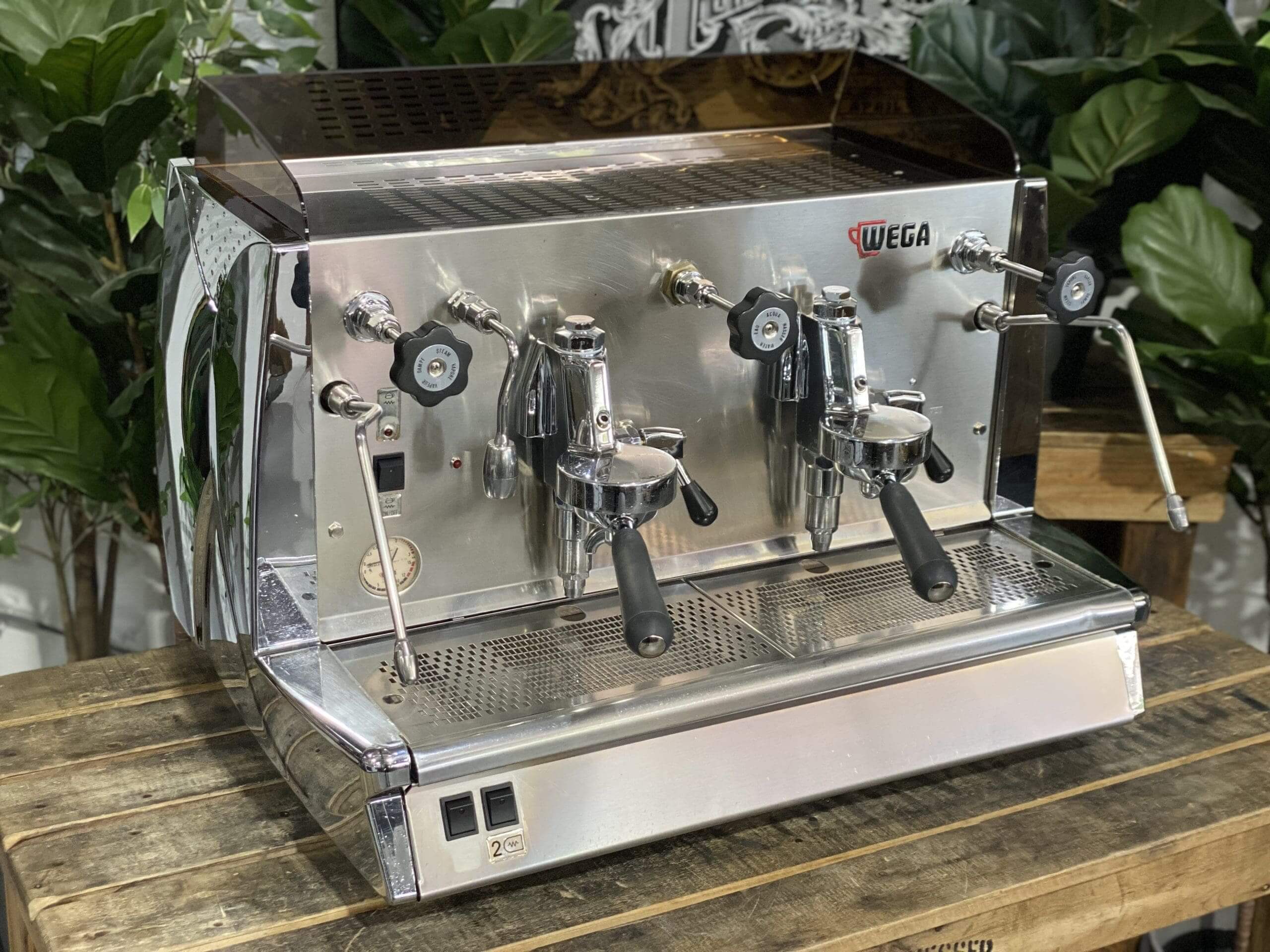Wega Vela Vintage - 2 Group Commercial Espresso Machine - Chrome