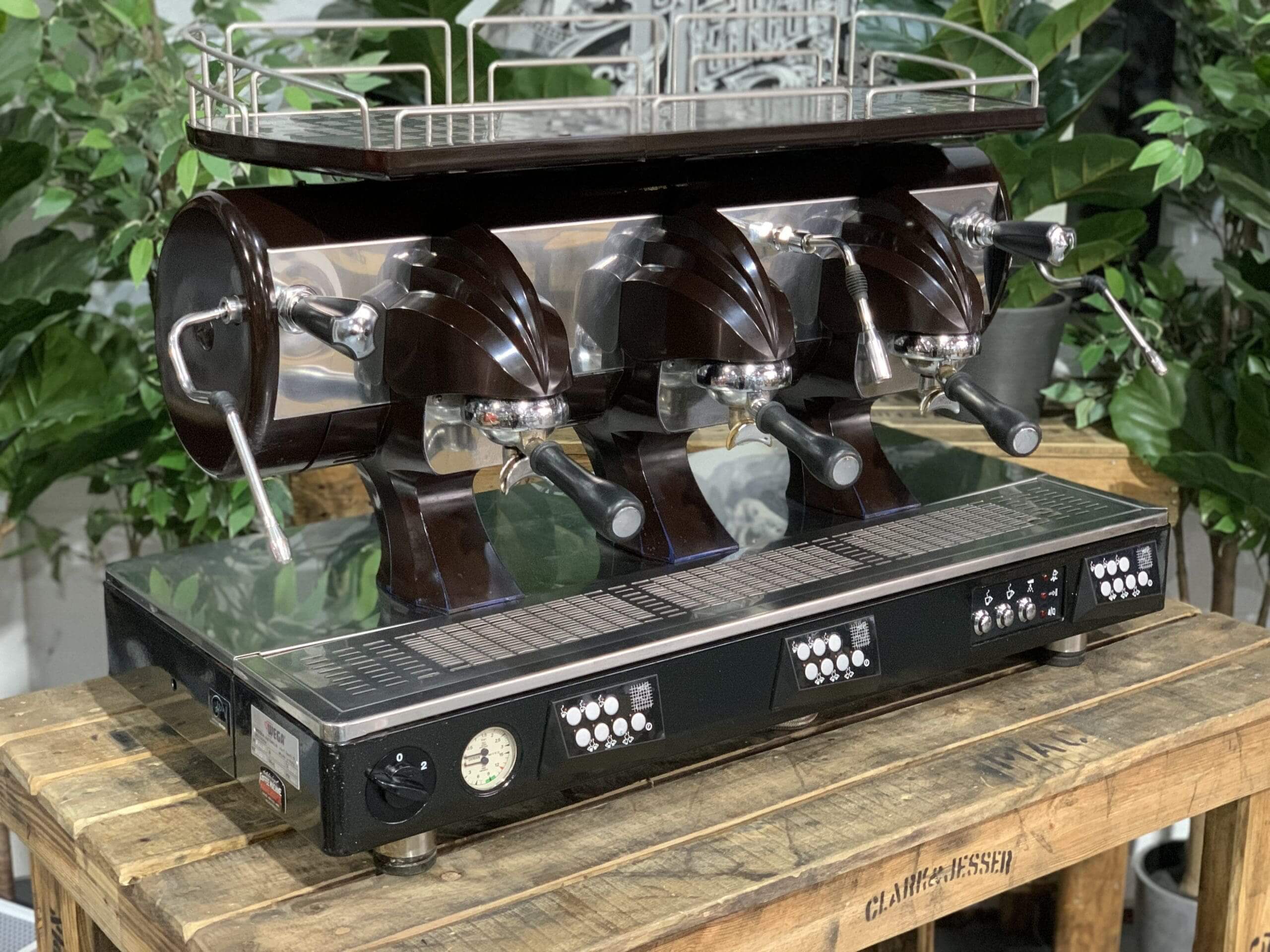Wega Venus High Cup - 3 Group Commercial Espresso Machine - Brown