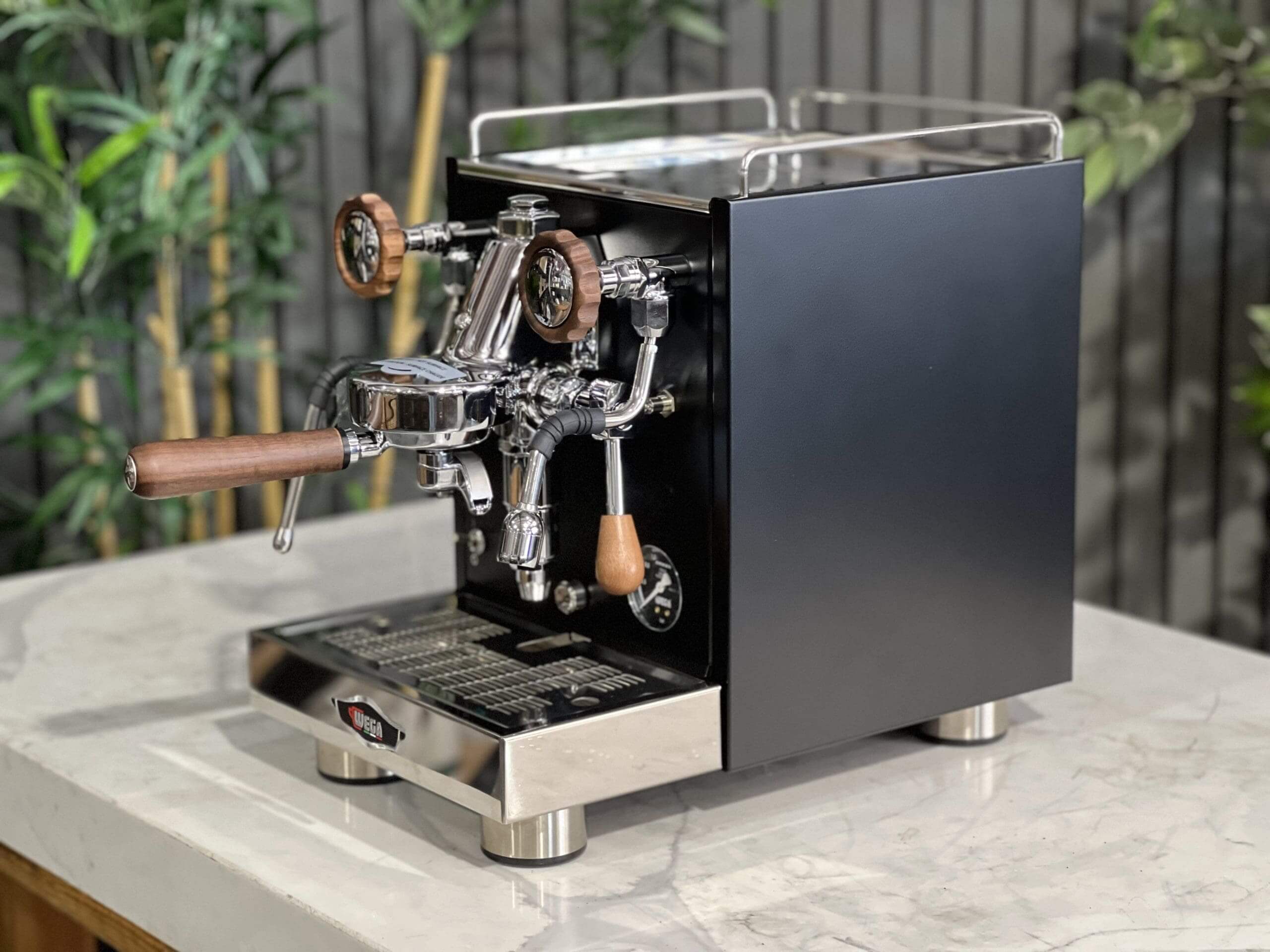 Wega W Mini Black - 1 Group Commercial Espresso Machine - Timber
