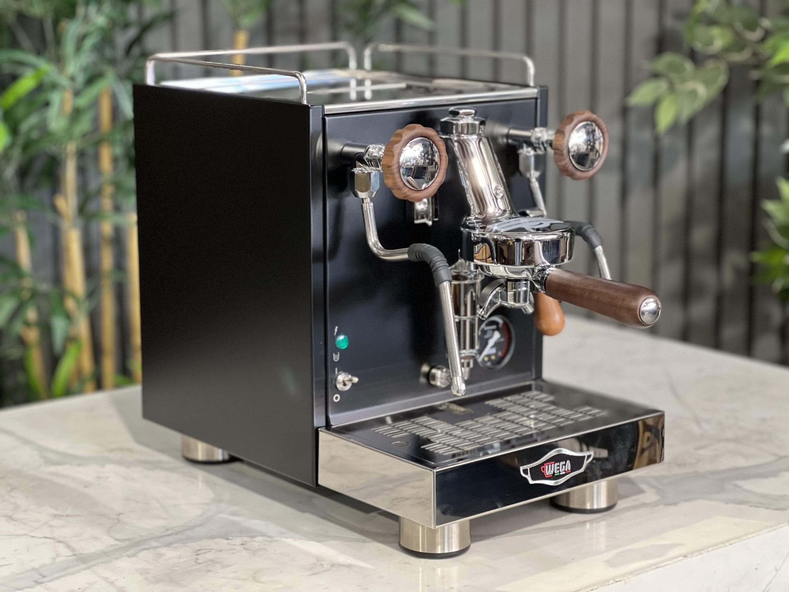 Wega W Mini Black - 1 Group Commercial Espresso Machine - Timber
