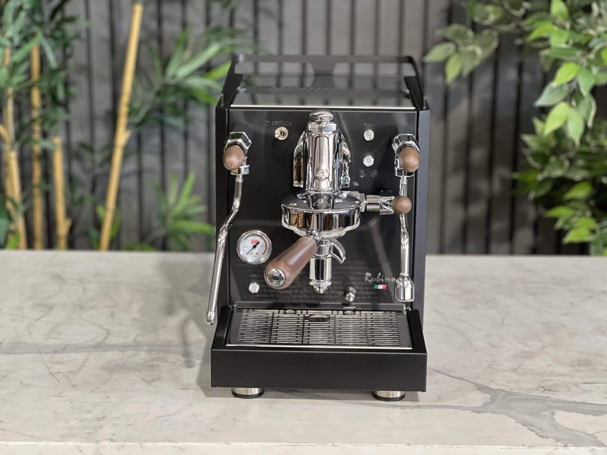 Wega W Mini Black - 1 Group Commercial Espresso Machine - Timber