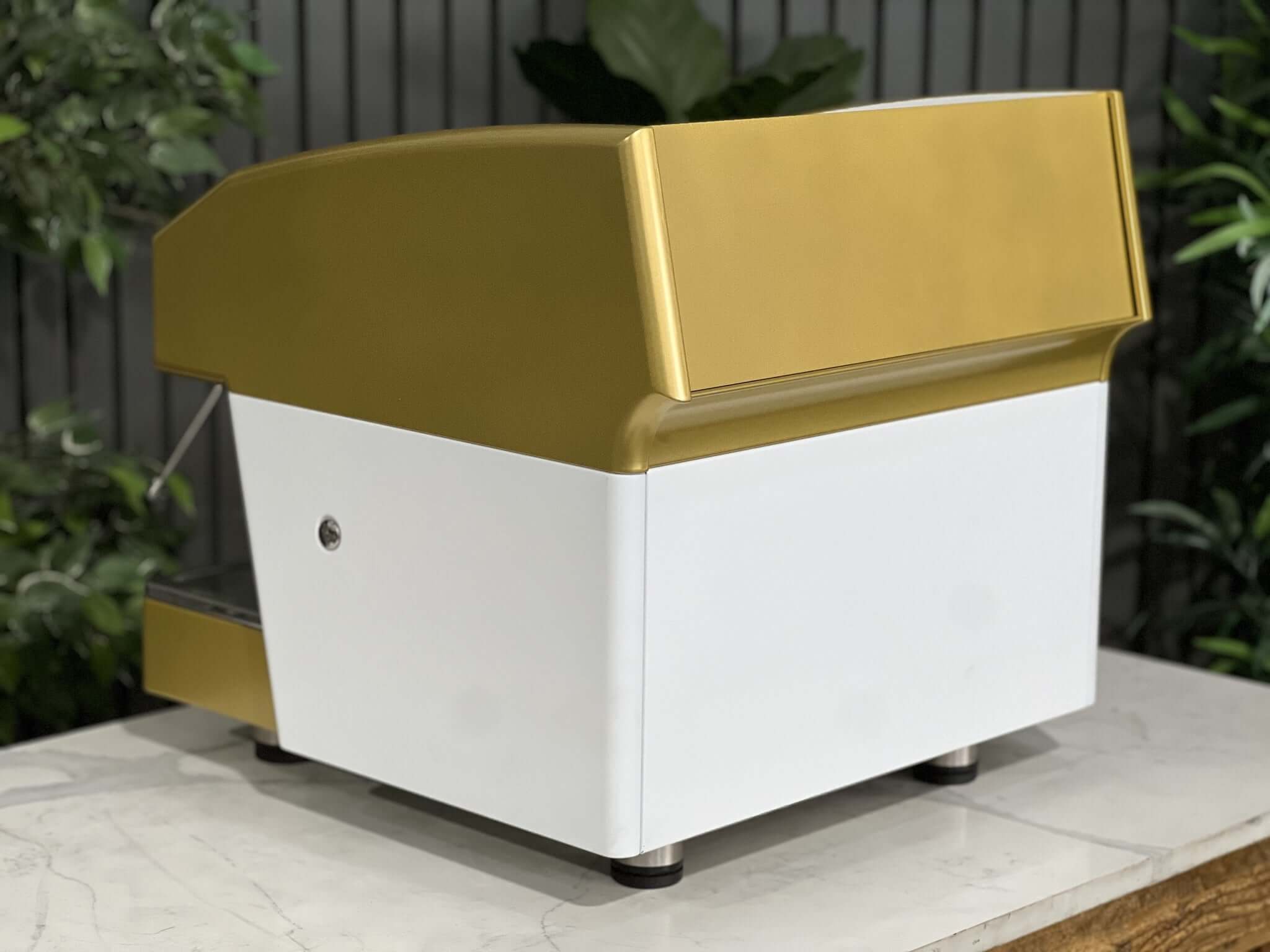 Wega Atlas Compact White - 2 Group Commercial Espresso Machine - Gold