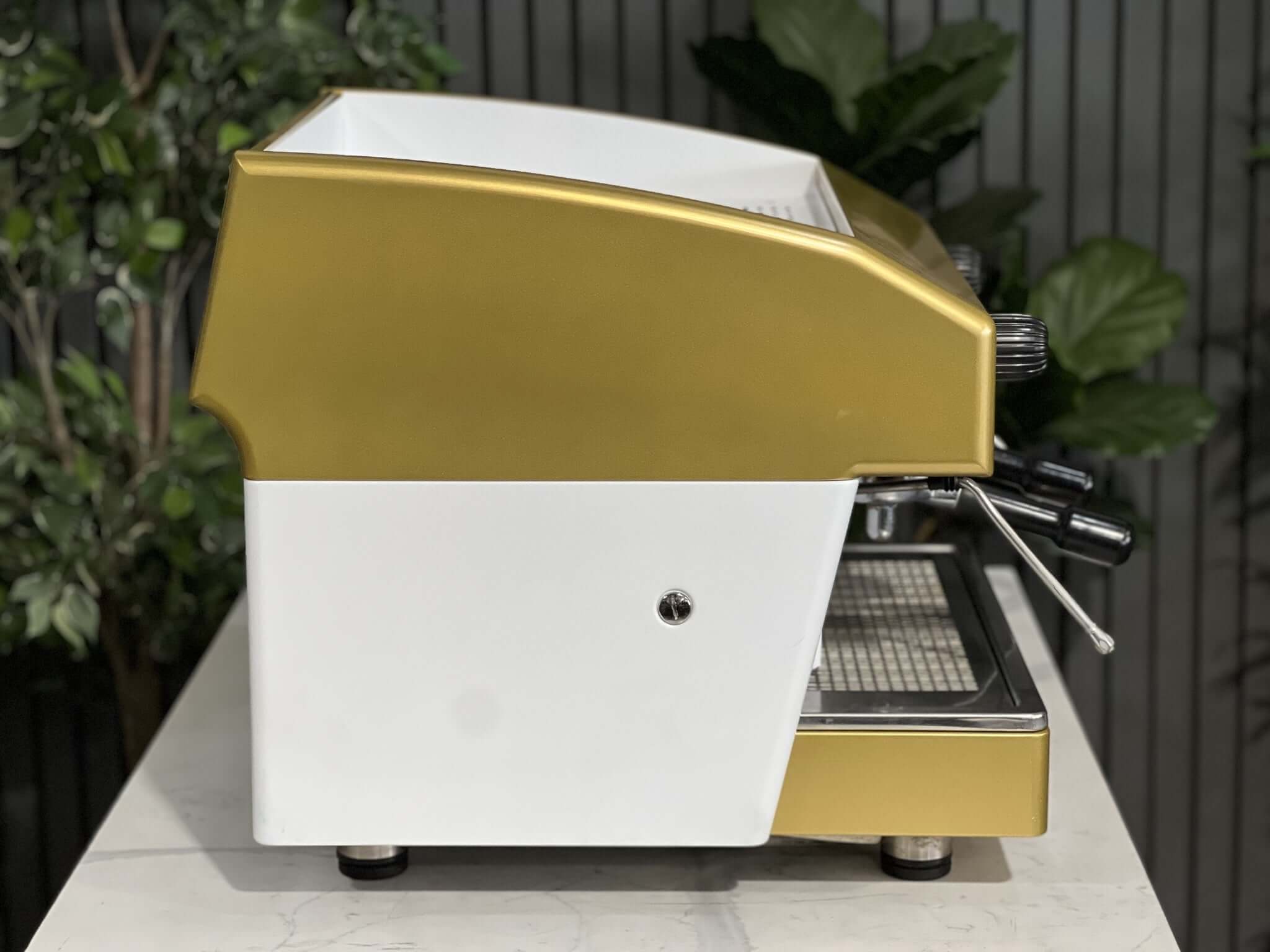 Wega Atlas Compact White - 2 Group Commercial Espresso Machine - Gold