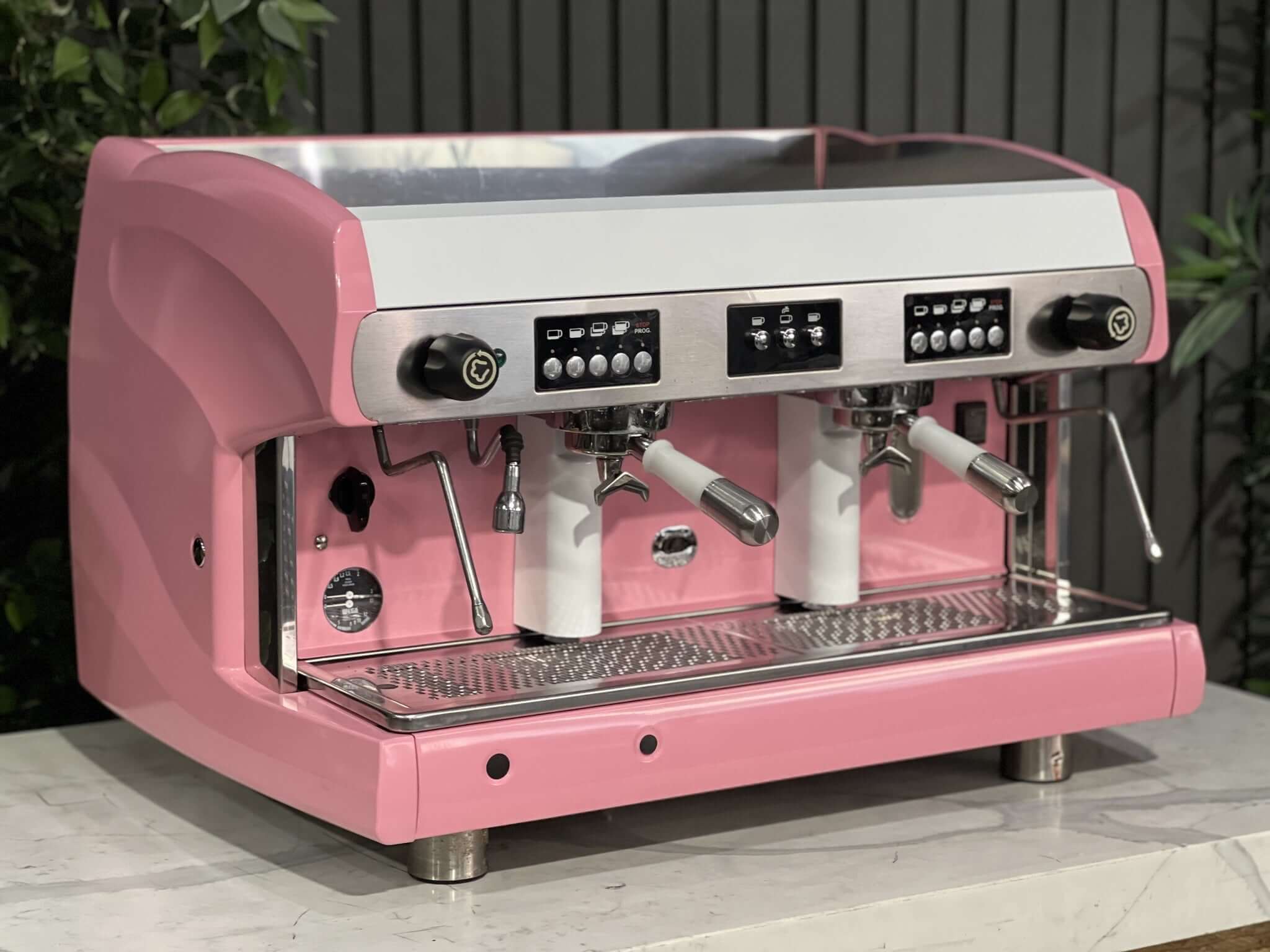 Wega Polaris High Cup White - 2 Group Commercial Espresso Machine - Pink