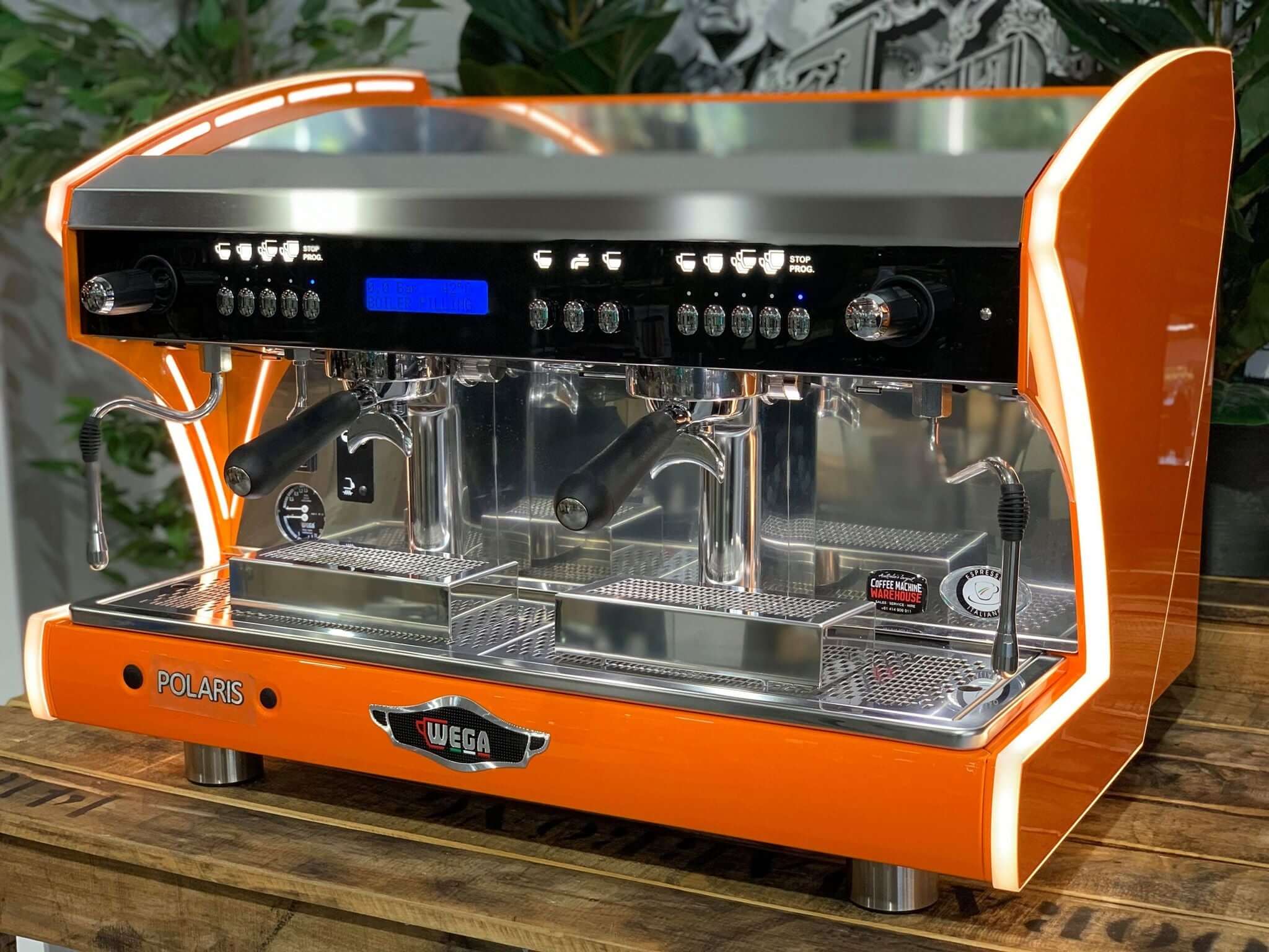 Wega Polaris Tron - 2 Group Commercial Espresso Machine - Orange