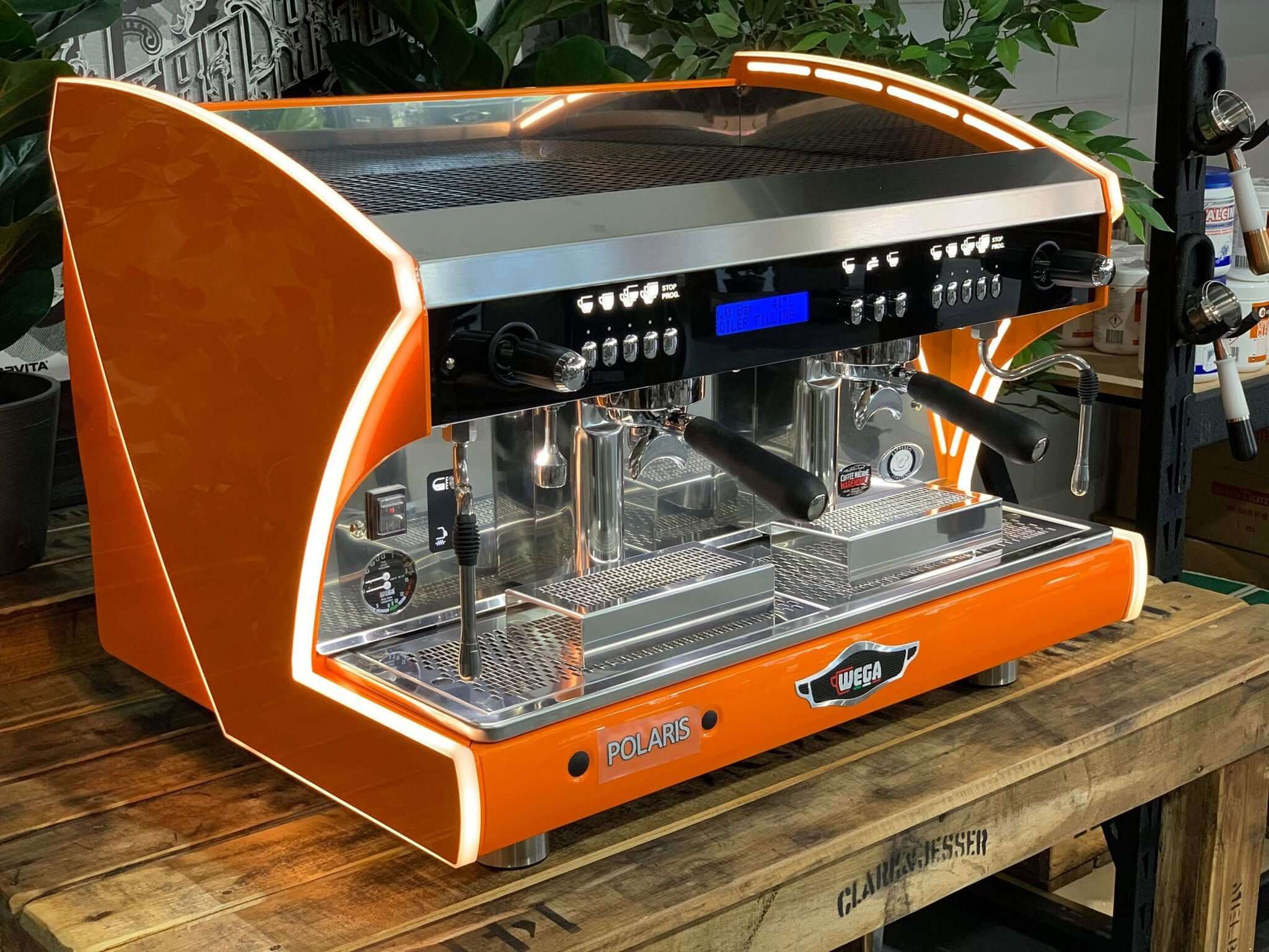 Wega Polaris Tron - 2 Group Commercial Espresso Machine - Orange
