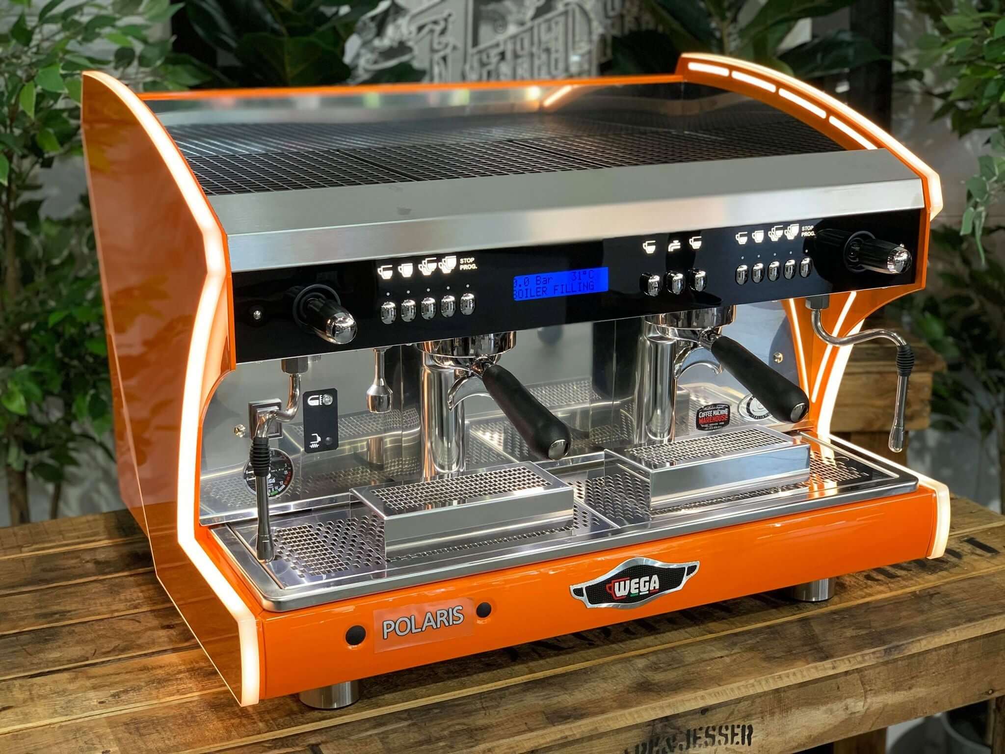 Wega Polaris Tron - 2 Group Commercial Espresso Machine - Orange