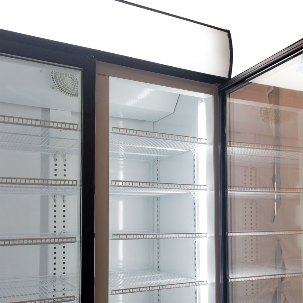 AG Equipment 1500L Triple Glass Door Upright Display Fridge CU1500TNG