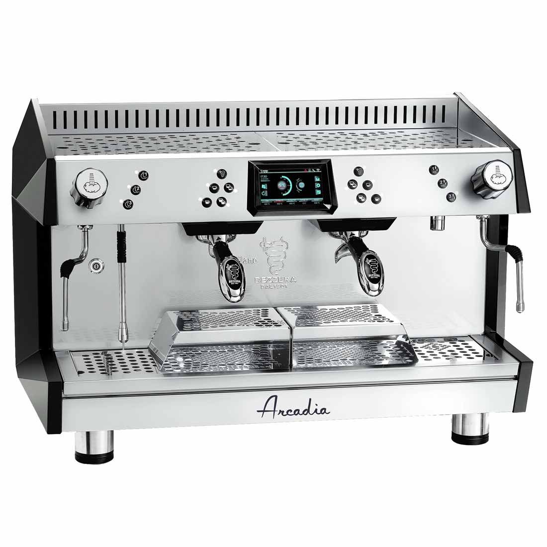 2NDs: Bezzera ARCADIA Professional Espresso coffee machine SS 2 Group PID with display - ARCADIA-G2DP-NSW2022