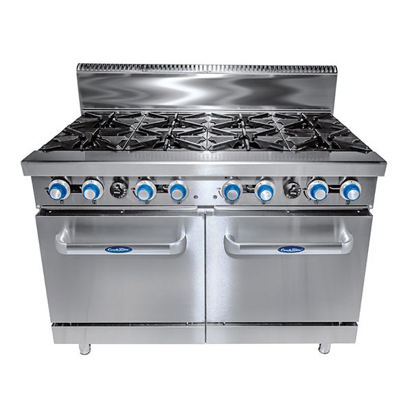 Cookrite 8 Burner with Oven LPG ATO-8B-F-LPG