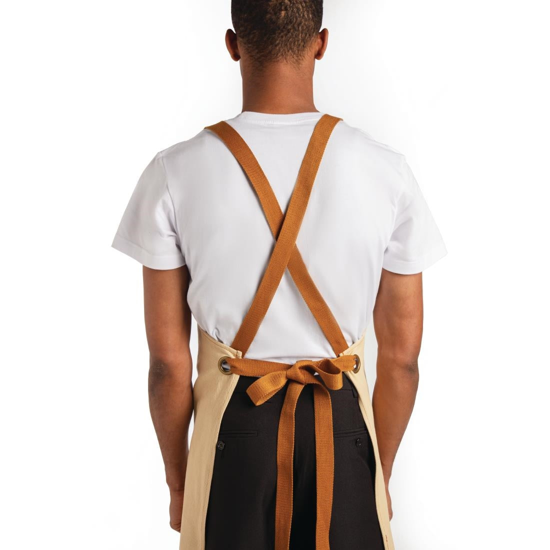 Southside X-Cross Back Apron Khaki Beige - 700x1000mm - B985