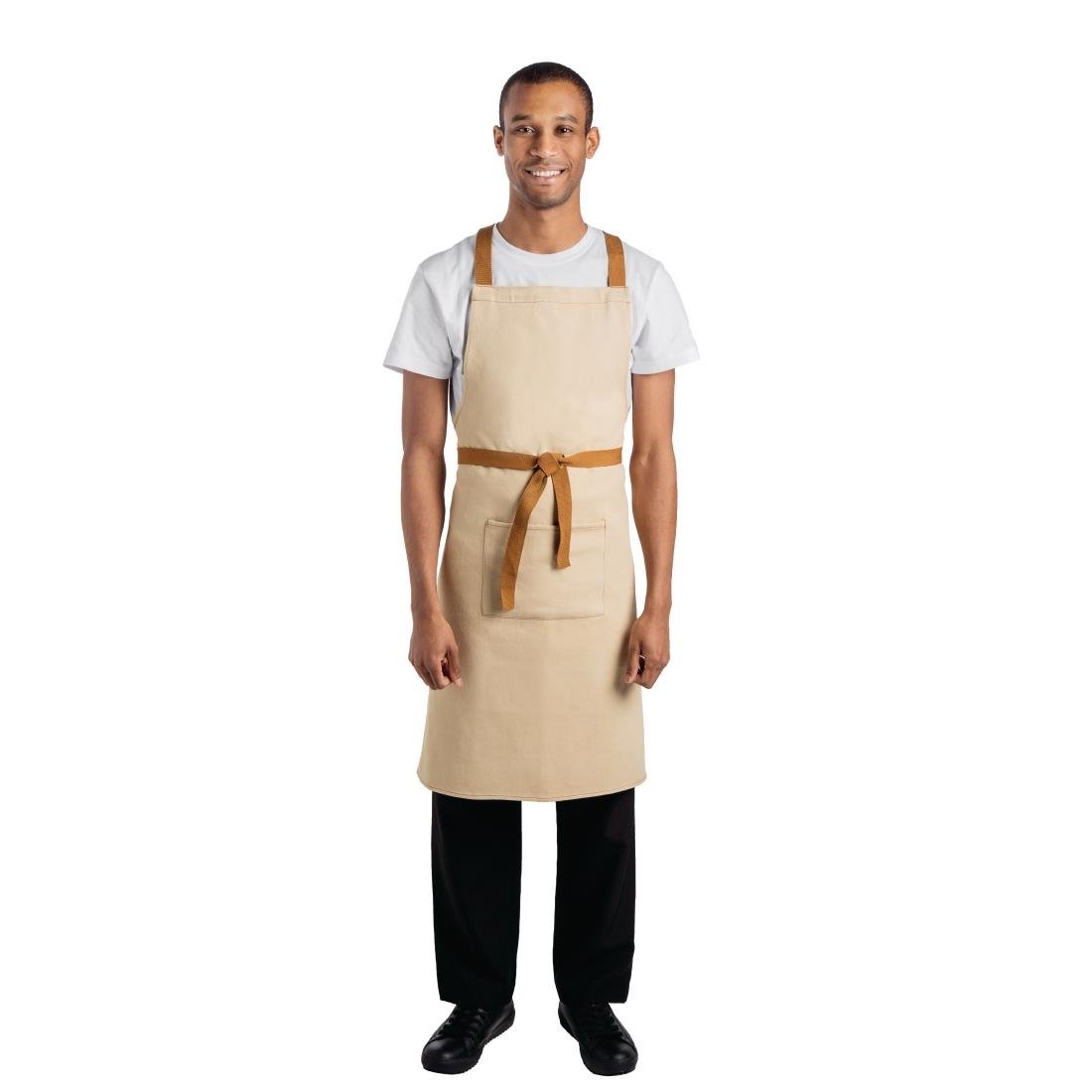 Southside X-Cross Back Apron Khaki Beige - 700x1000mm - B985