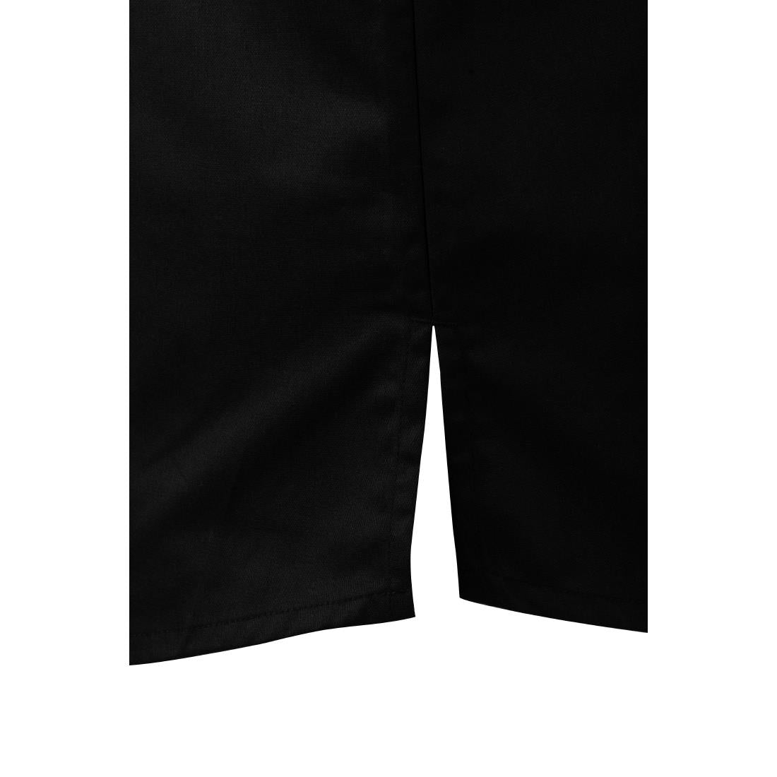 Southside Harlem Short Sleeve Zipper Chef Jacket Black Size L - BA115-L