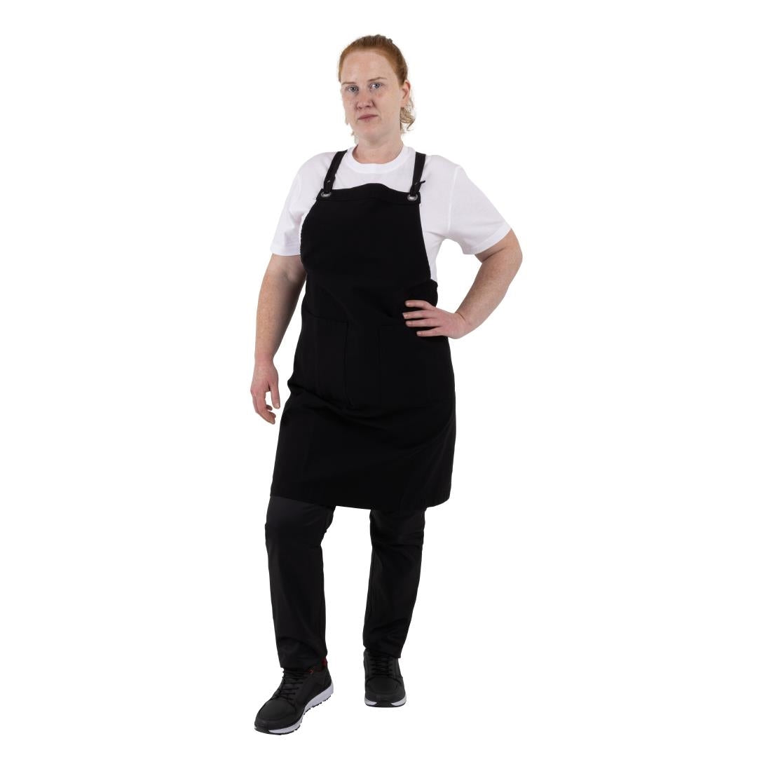 Southside Cotton Canvas Bib Apron Black - BA204
