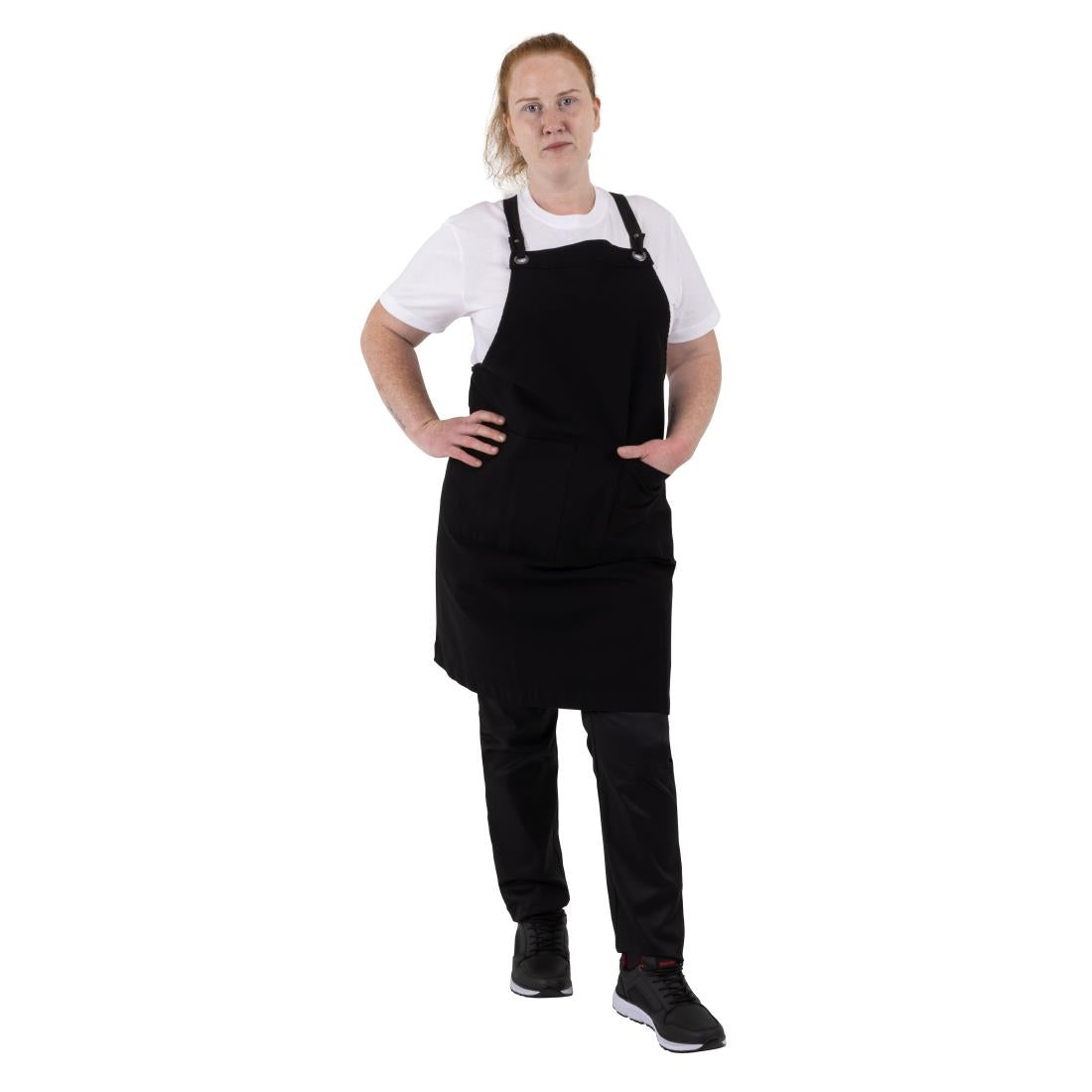 Southside Cotton Canvas Bib Apron Black - BA204