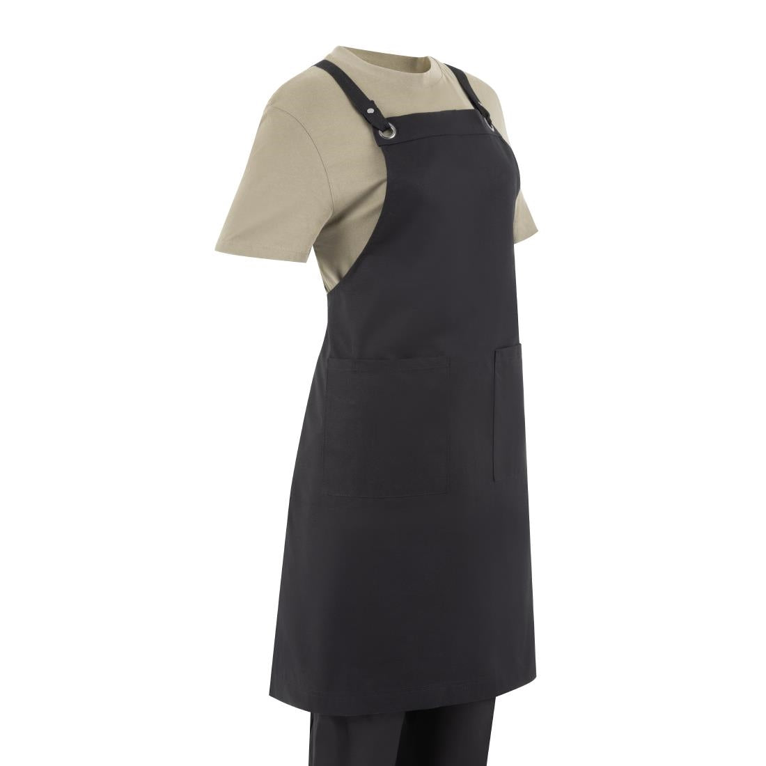 Southside Cotton Canvas Bib Apron Black - BA204