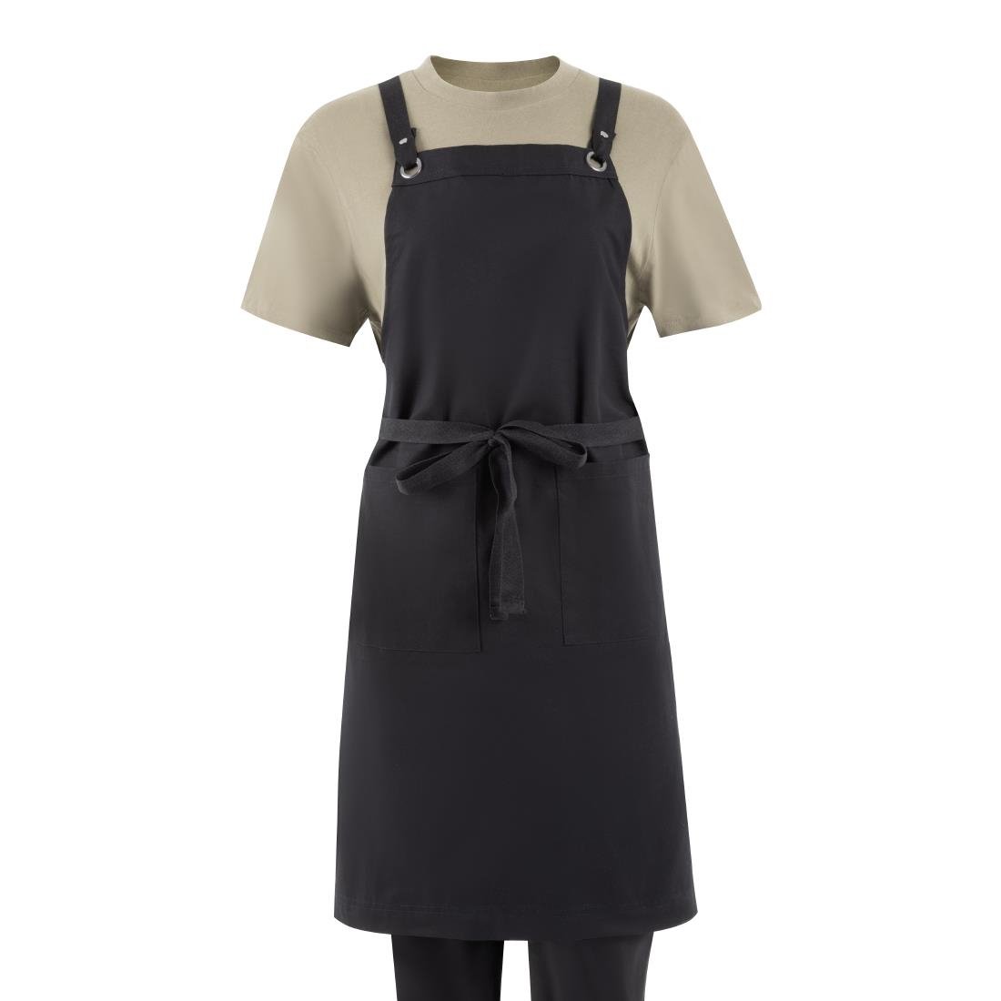 Southside Cotton Canvas Bib Apron Black - BA204