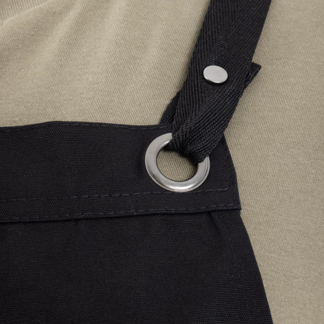 Southside Cotton Canvas Bib Apron Black - BA204