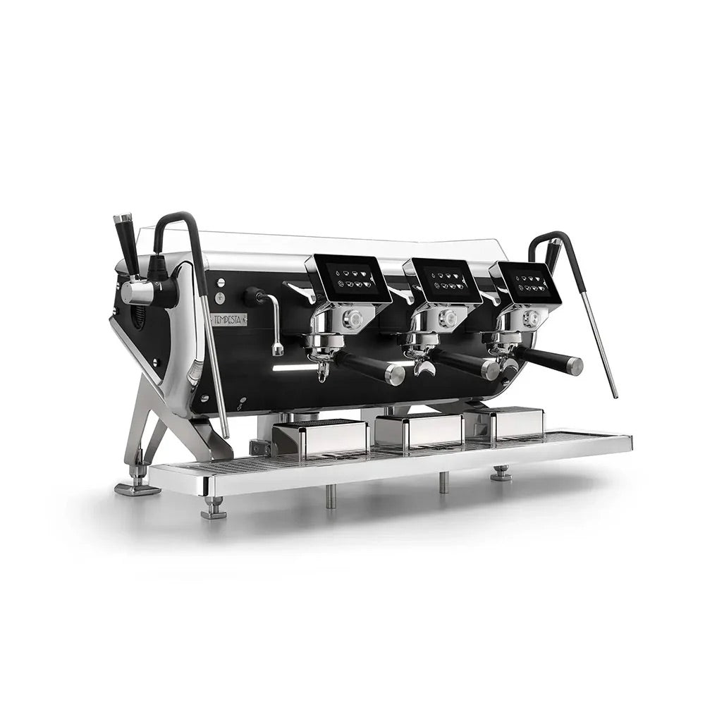 Astoria Barista Attitude Tempesta Black with trims - 3 Group Commercial Espresso Machine - Chrome