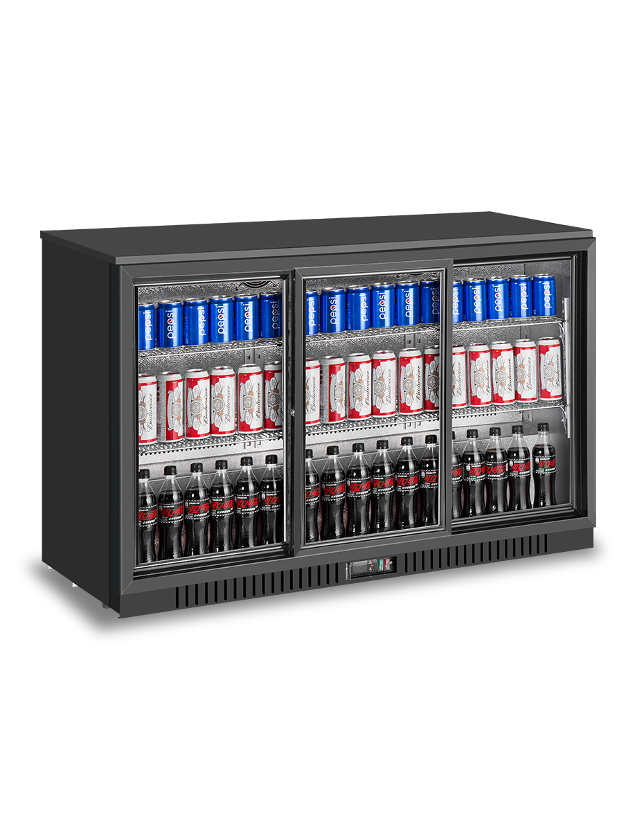 Atosa 3 Sliding Door Back Bar cooler BB-330SEC
