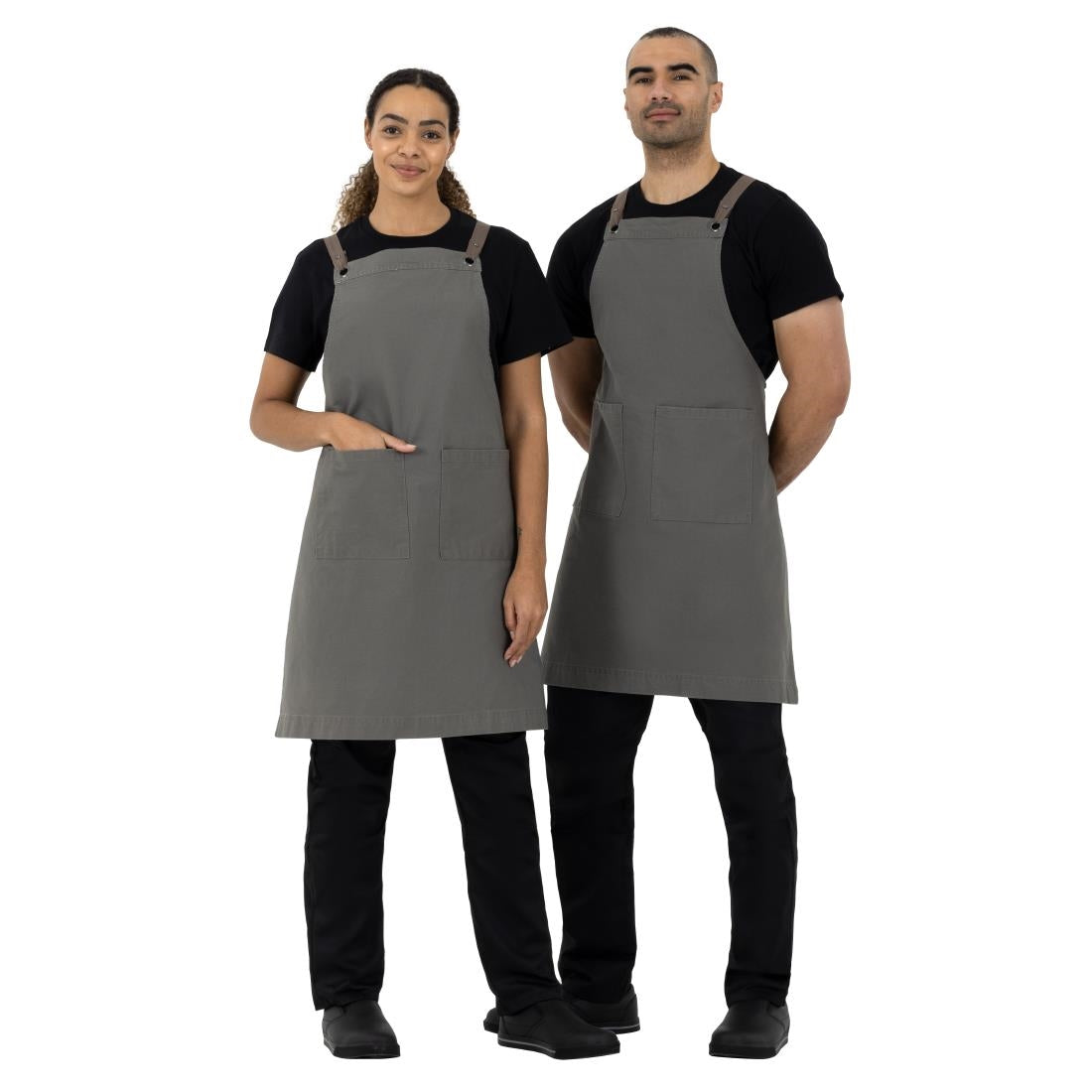 Southside Cotton Canvas Bib Apron Khaki - BB684